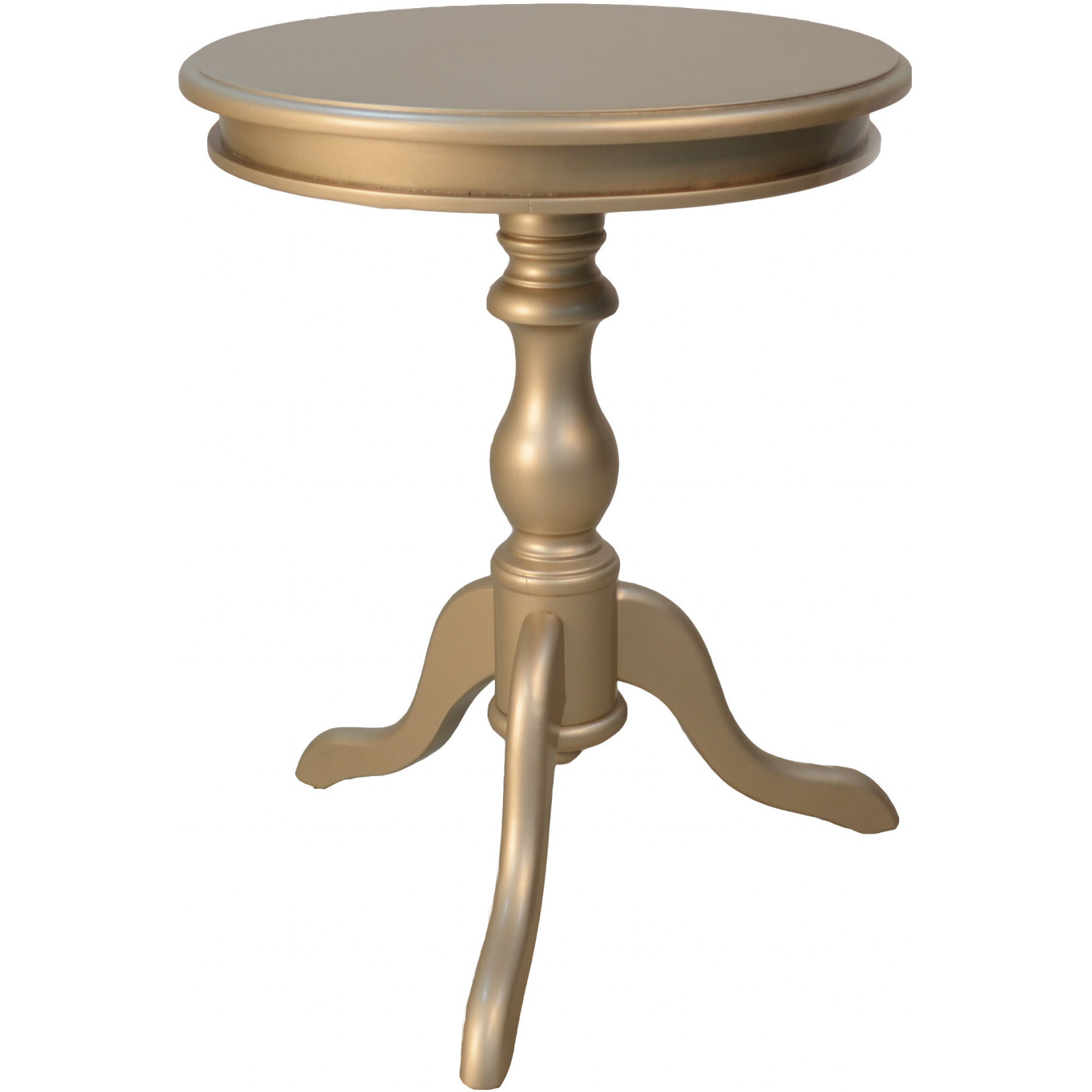 25"" Champagne Manufactured Wood Round End Table
