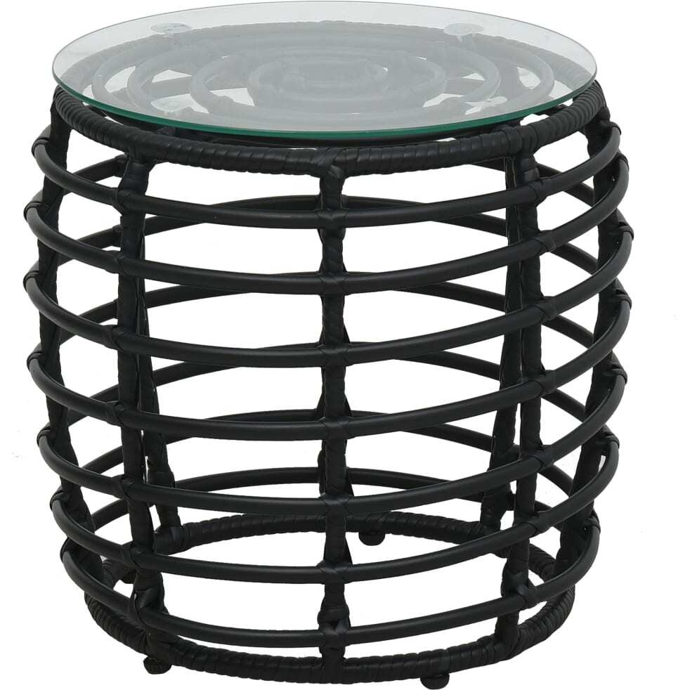 Vidaxl 3 Piece Bistro Set Poly Rattan Black