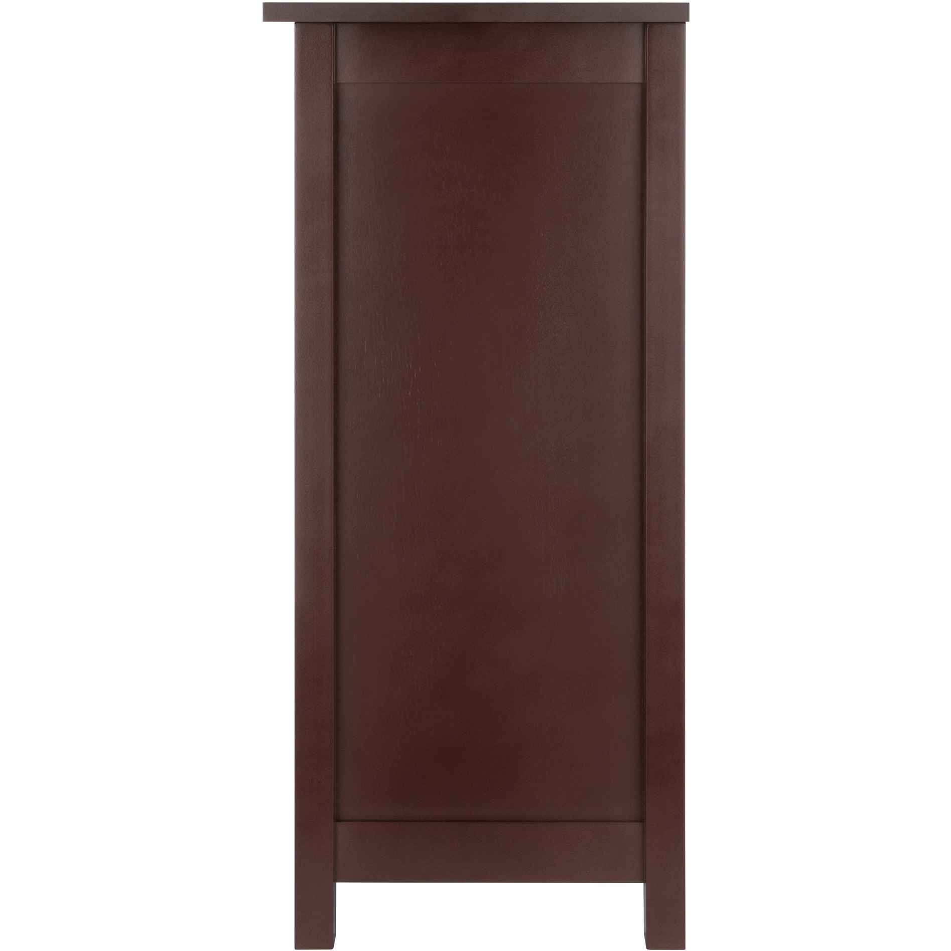 Milan 4-Pc Storage Shelf With 3 Foldable Woven Baskets  Walnut