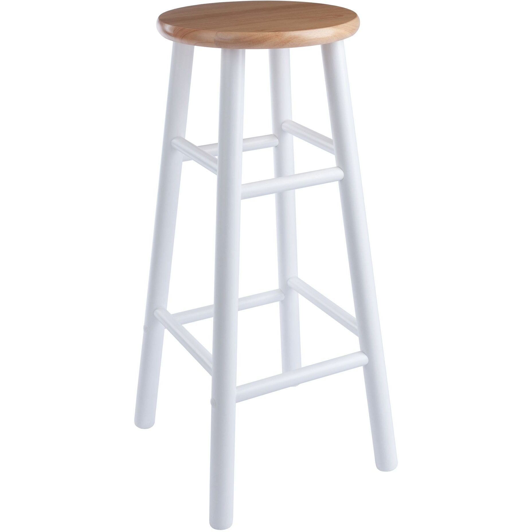 Huxton 2-Pc Bar Stools  29""  Natural & White(D0102Hxvt0T.)