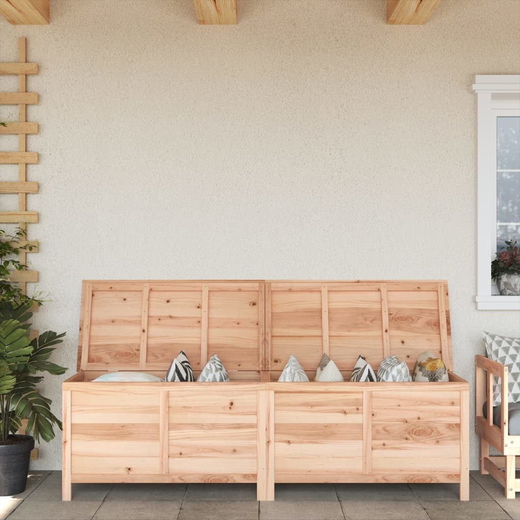Vidaxl Patio Storage Box 78.1"&quotX19.7"&quotX22.2"" Solid Wood Fir