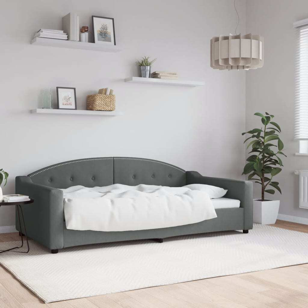 Vidaxl Day Bed Dark Gray 39.4"&quotX74.8"" Fabric