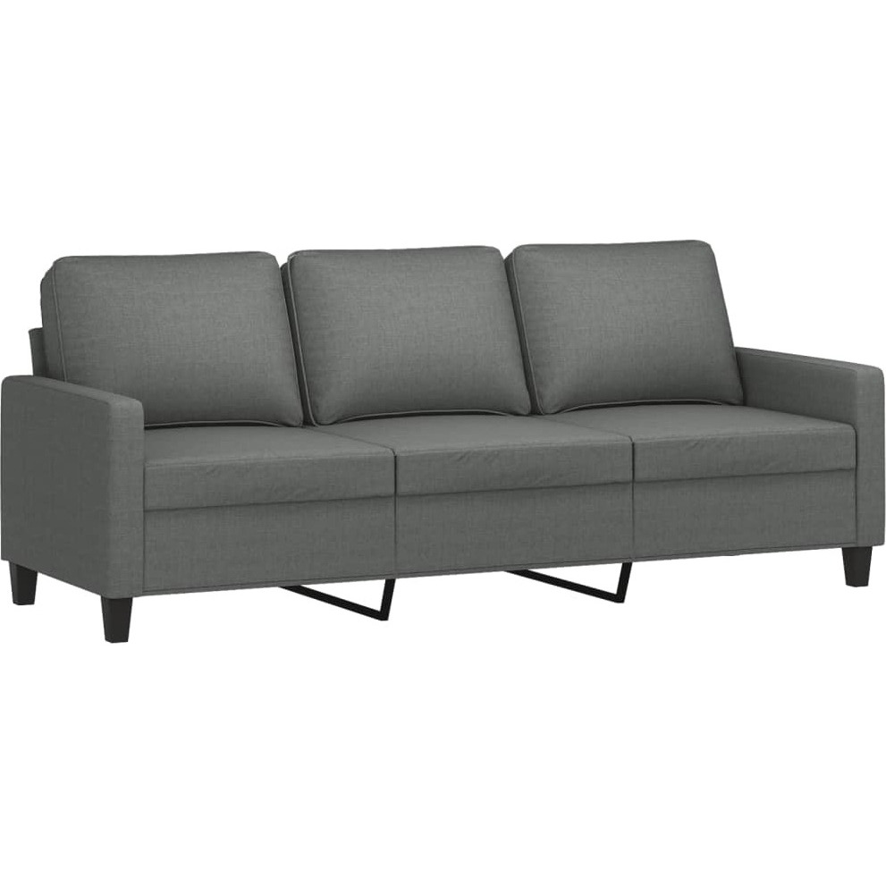 Vidaxl 3-Seater Sofa Dark Gray 70.9"" Fabric