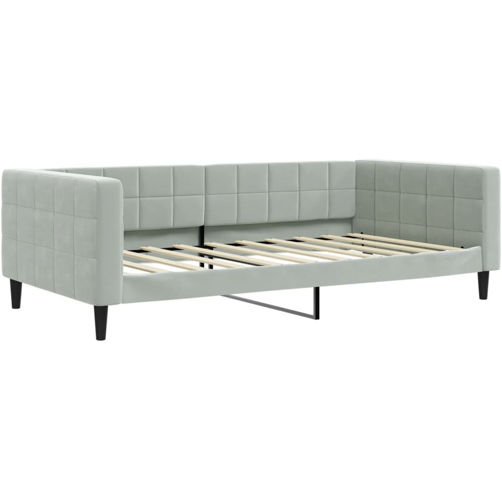 Vidaxl Day Bed Light Gray 39.4"&quotX74.8"" Velvet