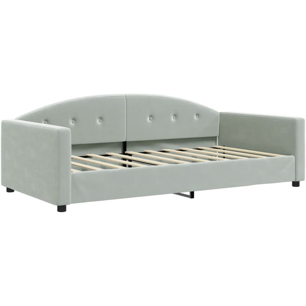 Vidaxl Day Bed Light Gray 39.4"&quotX74.8"" Velvet