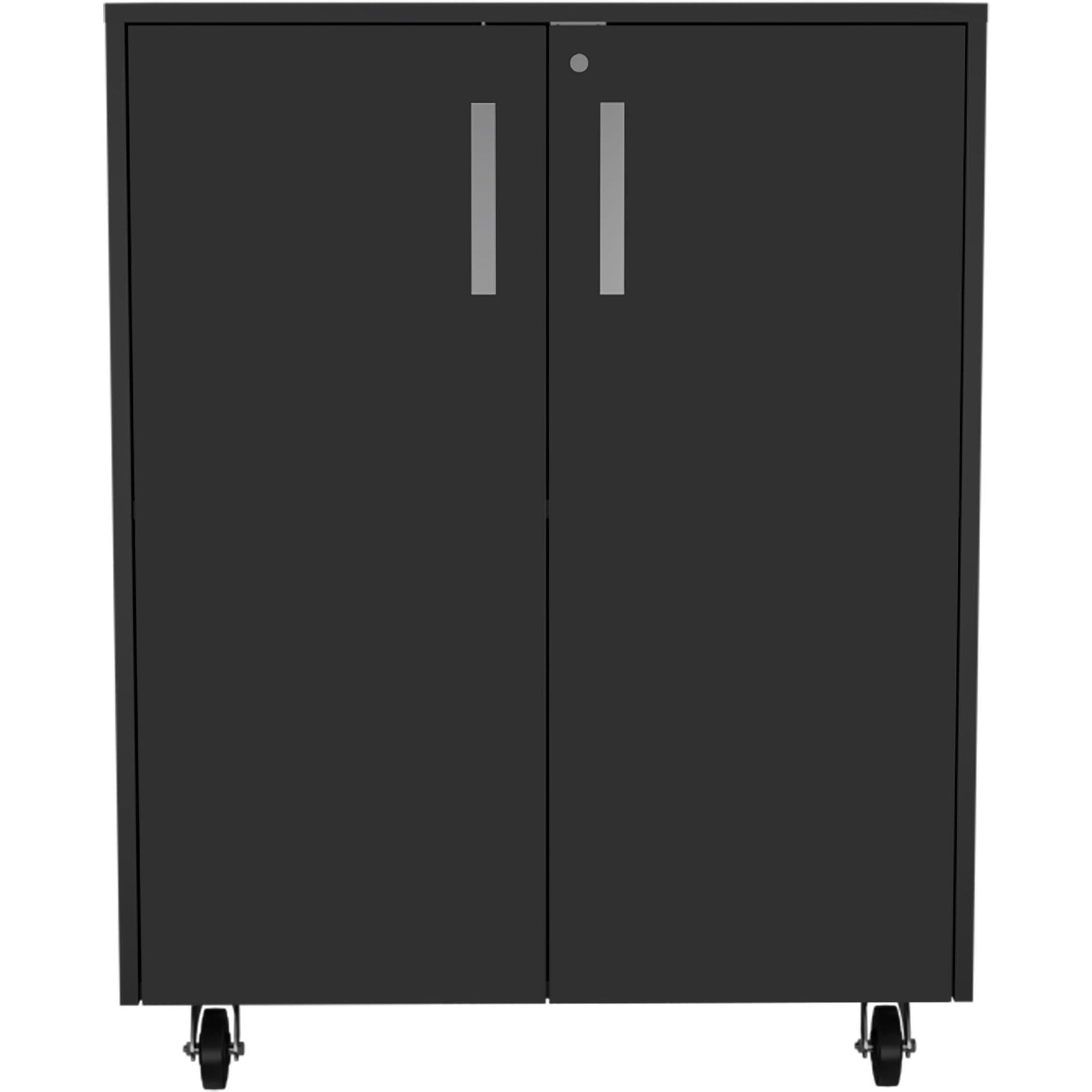 Southrock Rectangle Storage Cabinet Base Black Wengue(D0102H76X6P)