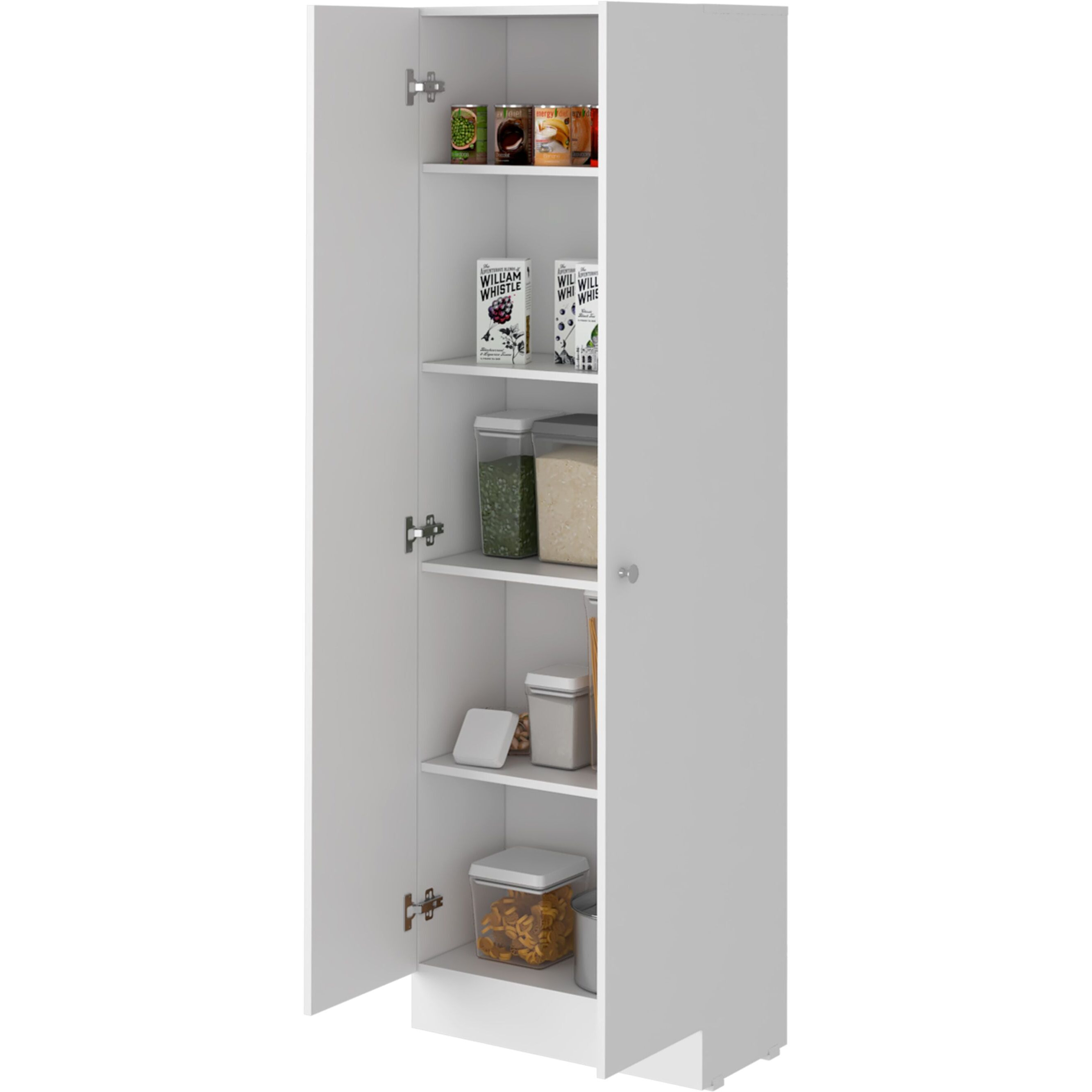 Buxton Rectangle 2-Door Storage Tall Cabinet White(D0102H767Sj)