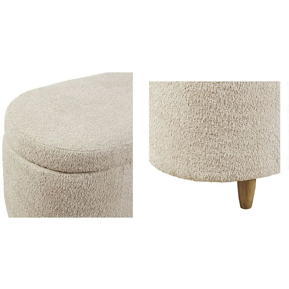 Bailey Boucle Flip Top Storage Bench(D0102H5Sfd8)