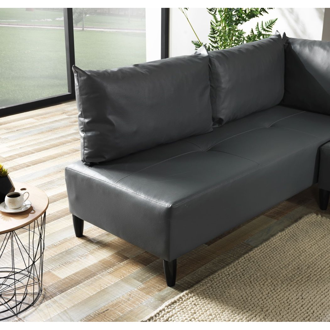 Inferno Metal Frame Vynil Upholstered Sectional For Living Room(D0102H59Zrj)