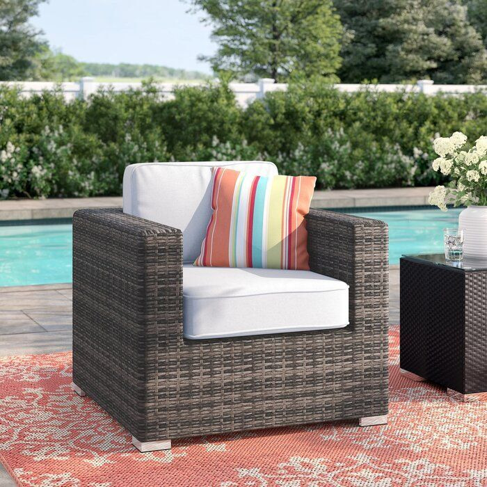 Living Source International Fully Assembled Patio Chair With Cushions Sunbrella Canvas(D0102H5Txsj)