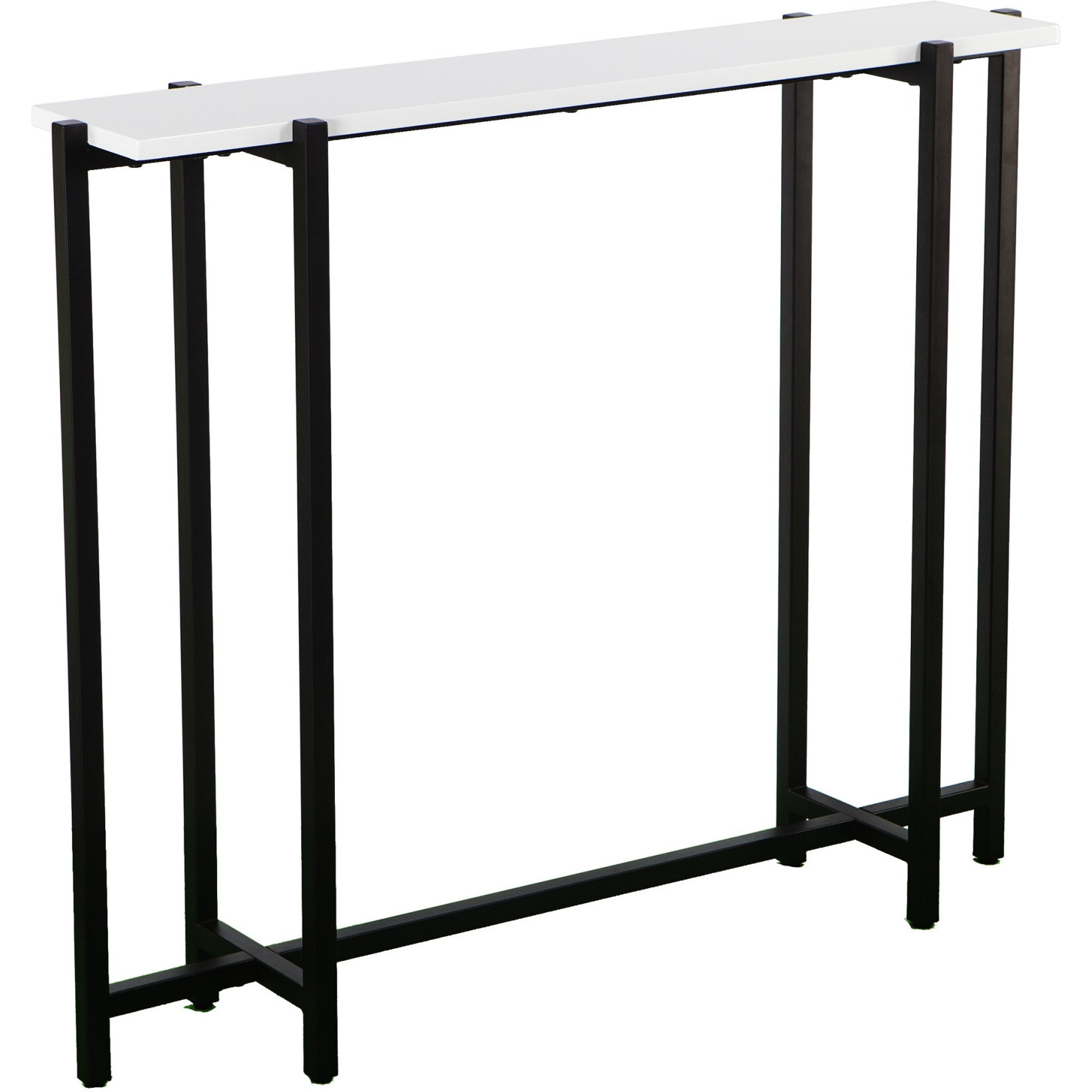 36 White And Black Frame Console Table