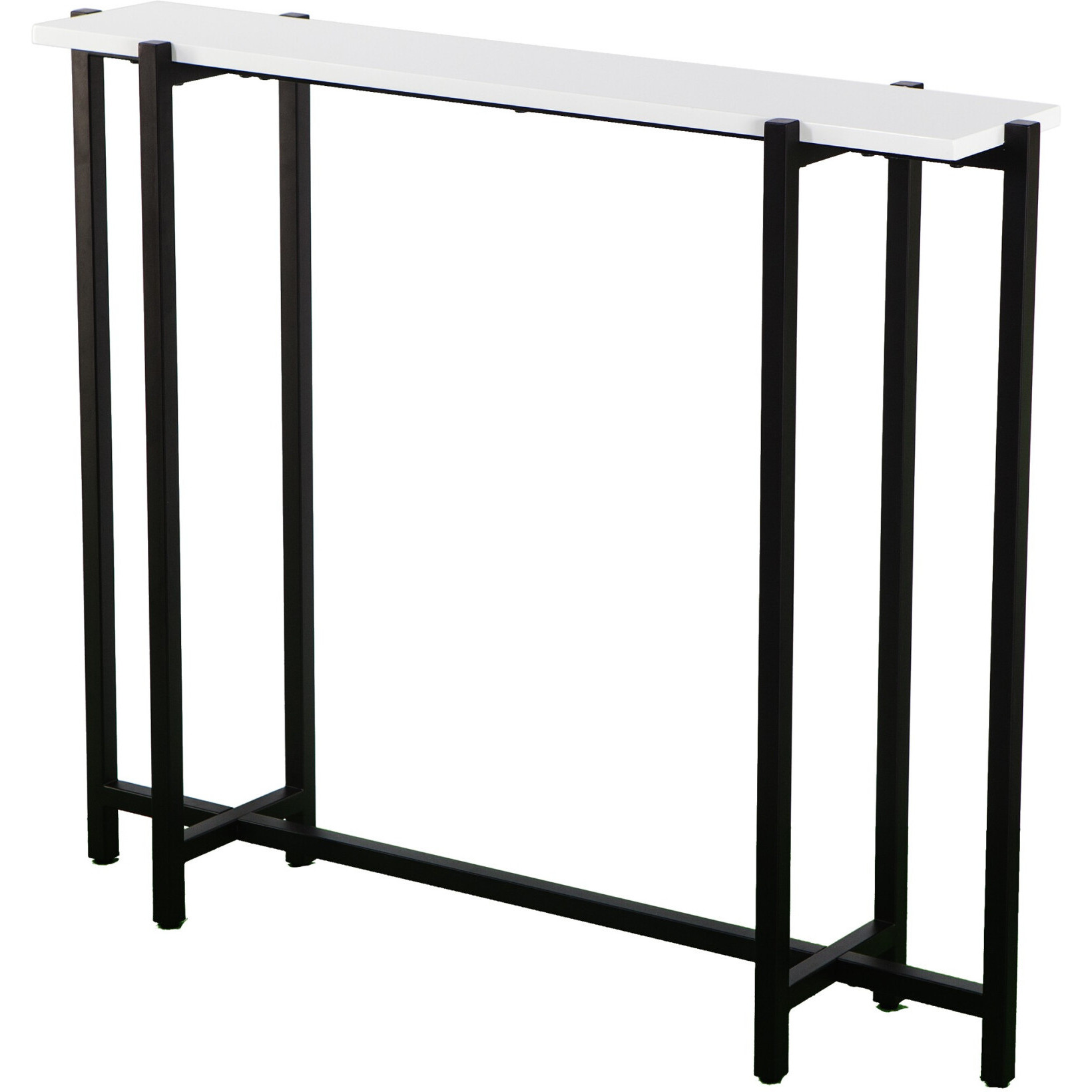 36 White And Black Frame Console Table