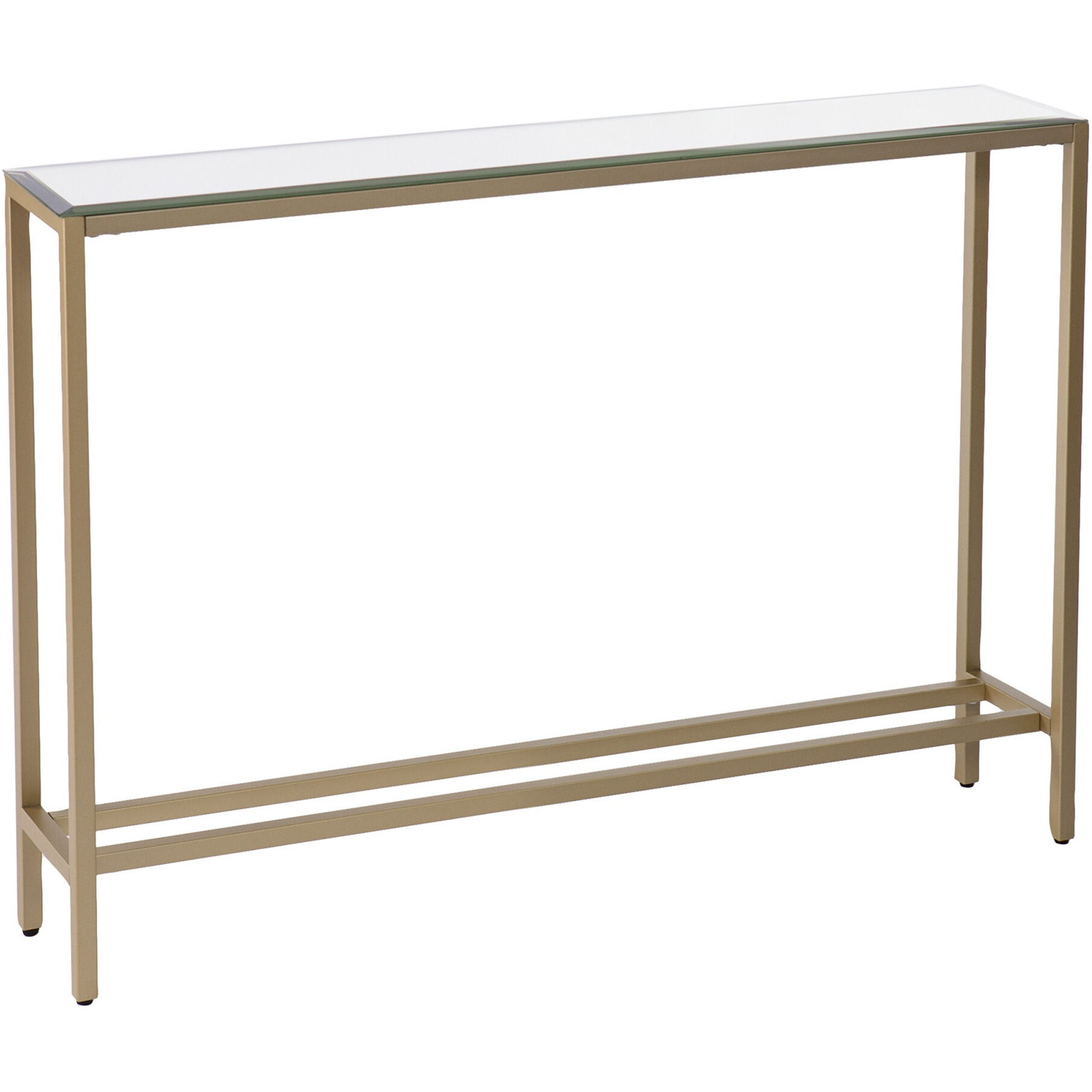 36 Silver And Gold Mirrored Glass Console Table