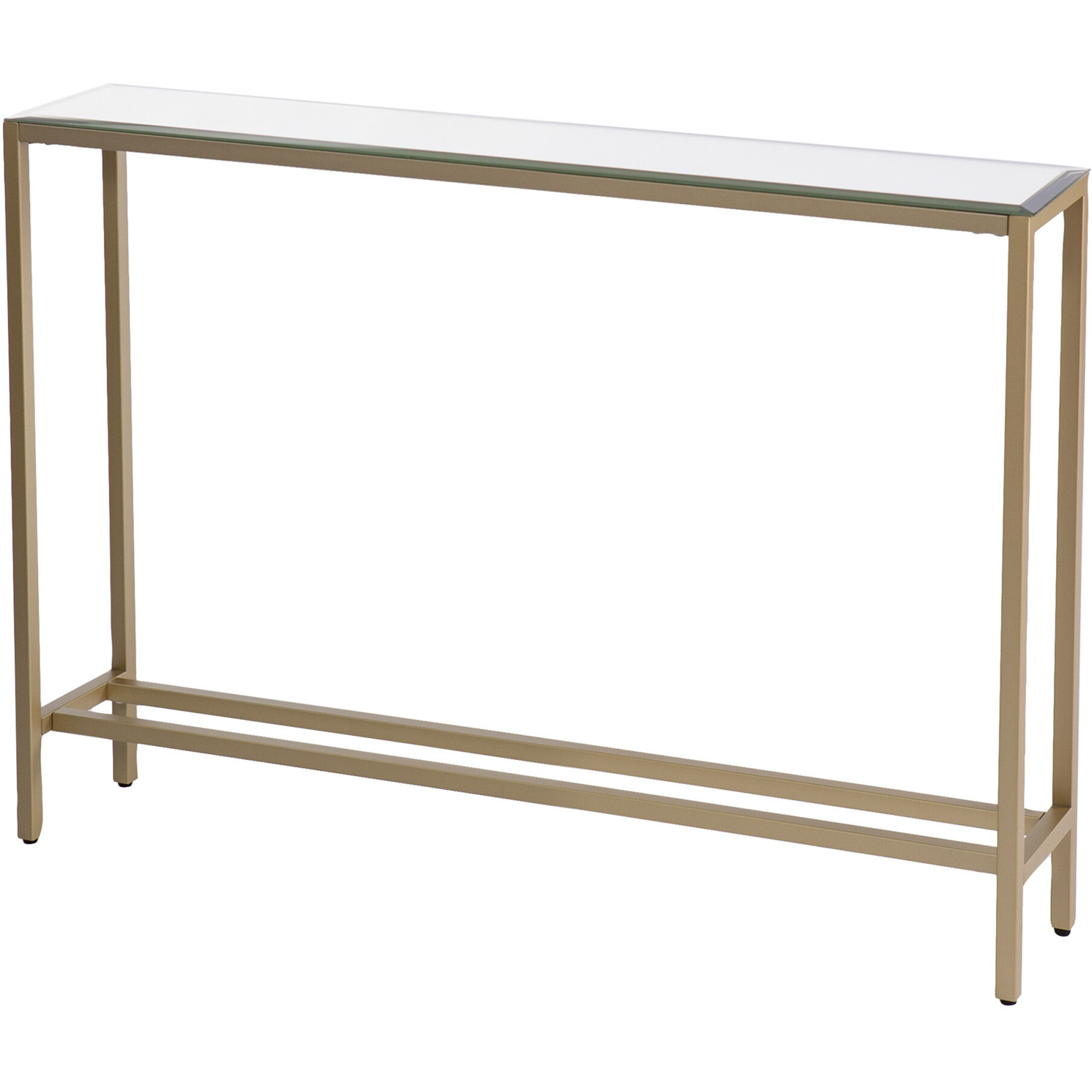 36 Silver And Gold Mirrored Glass Console Table
