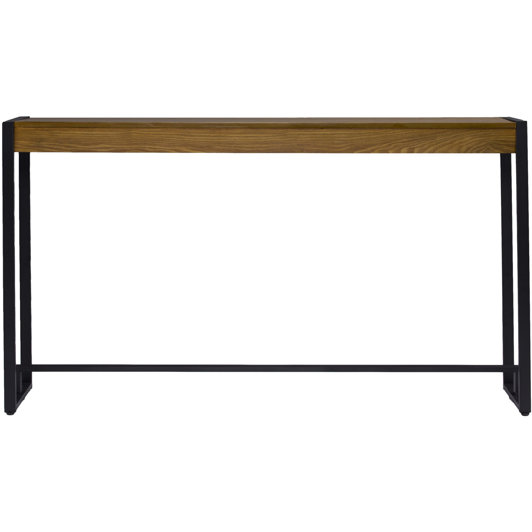 54 Gray Brown And Black Distressed Sled Console Table