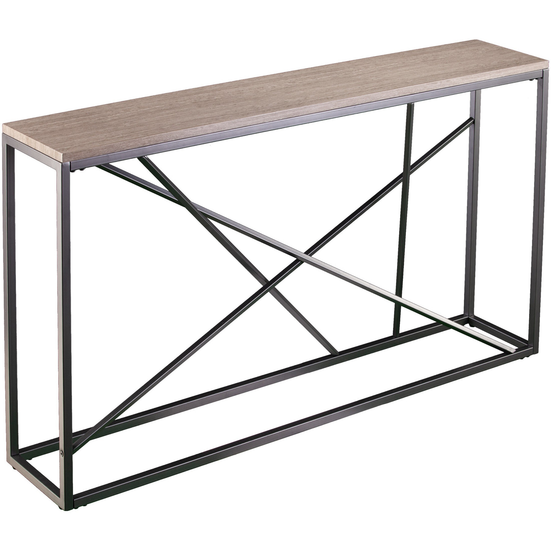 52 Taupe And Gray Faux Stone Frame Console Table