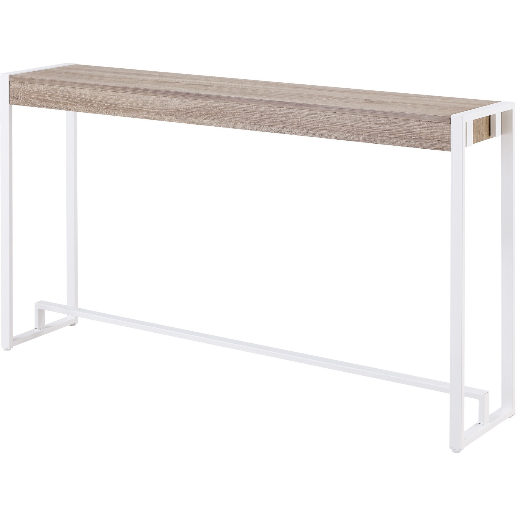 54 Gray Brown And White Sled Console Table