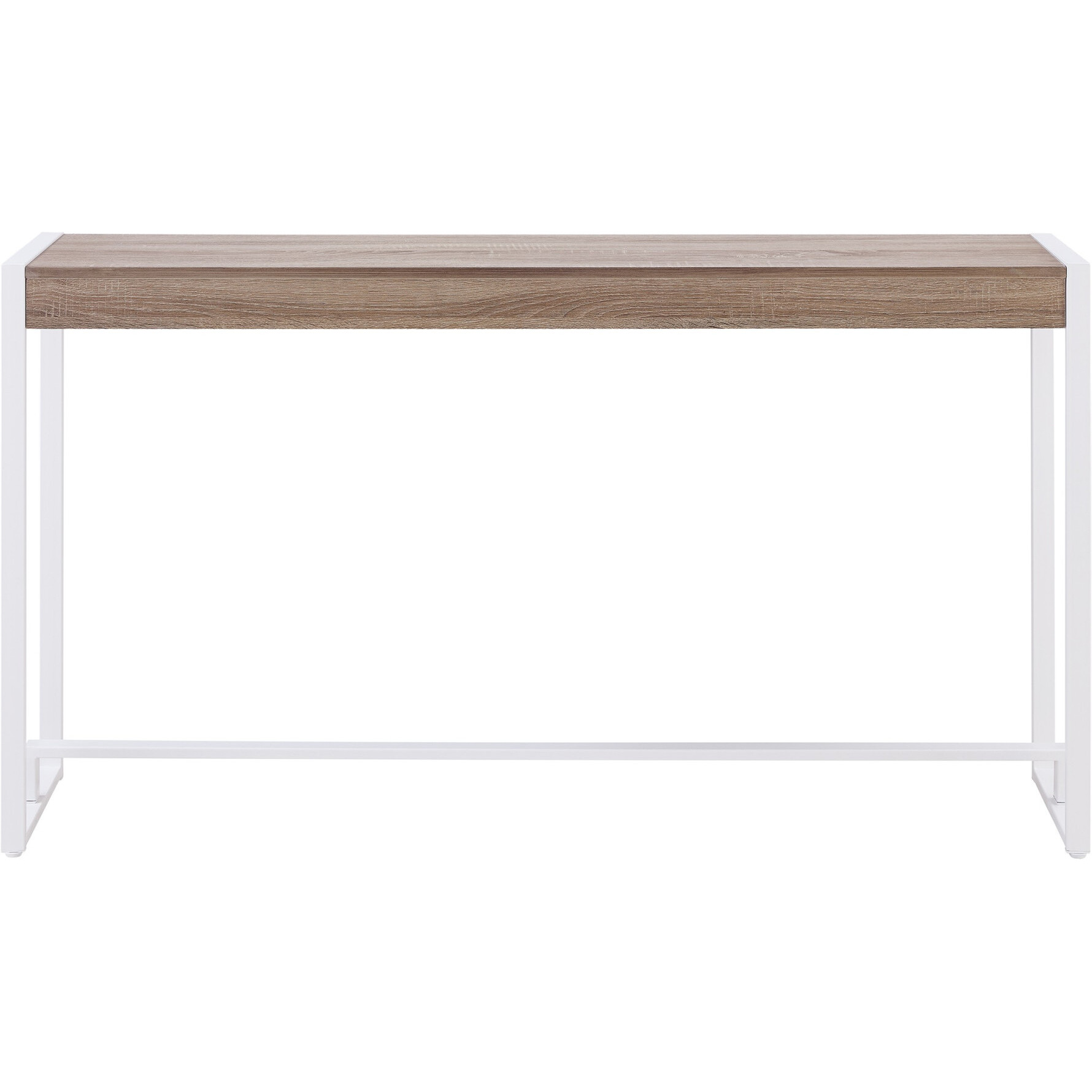 54 Gray Brown And White Sled Console Table