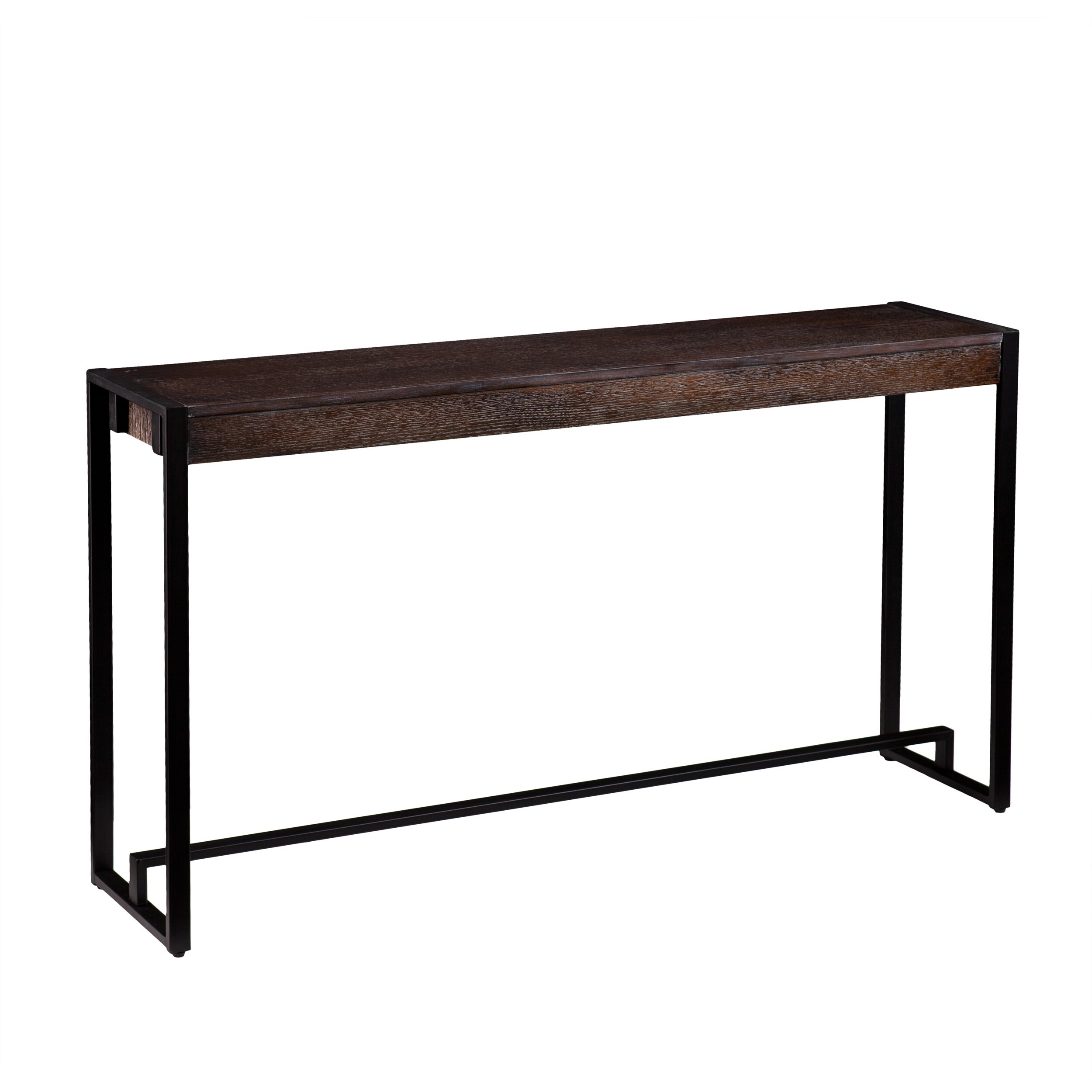 54 Brown And Black Sled Console Table