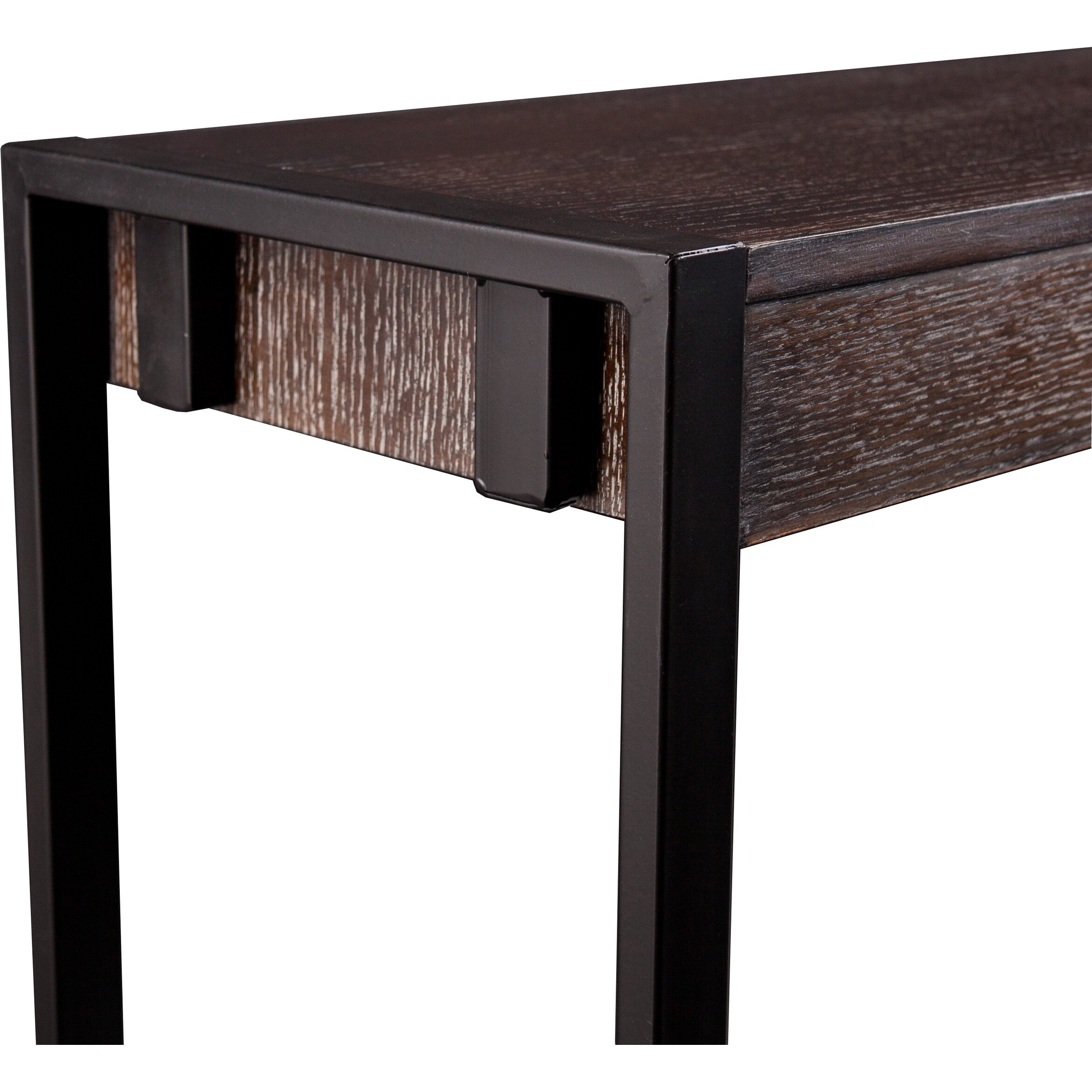 54 Brown And Black Sled Console Table