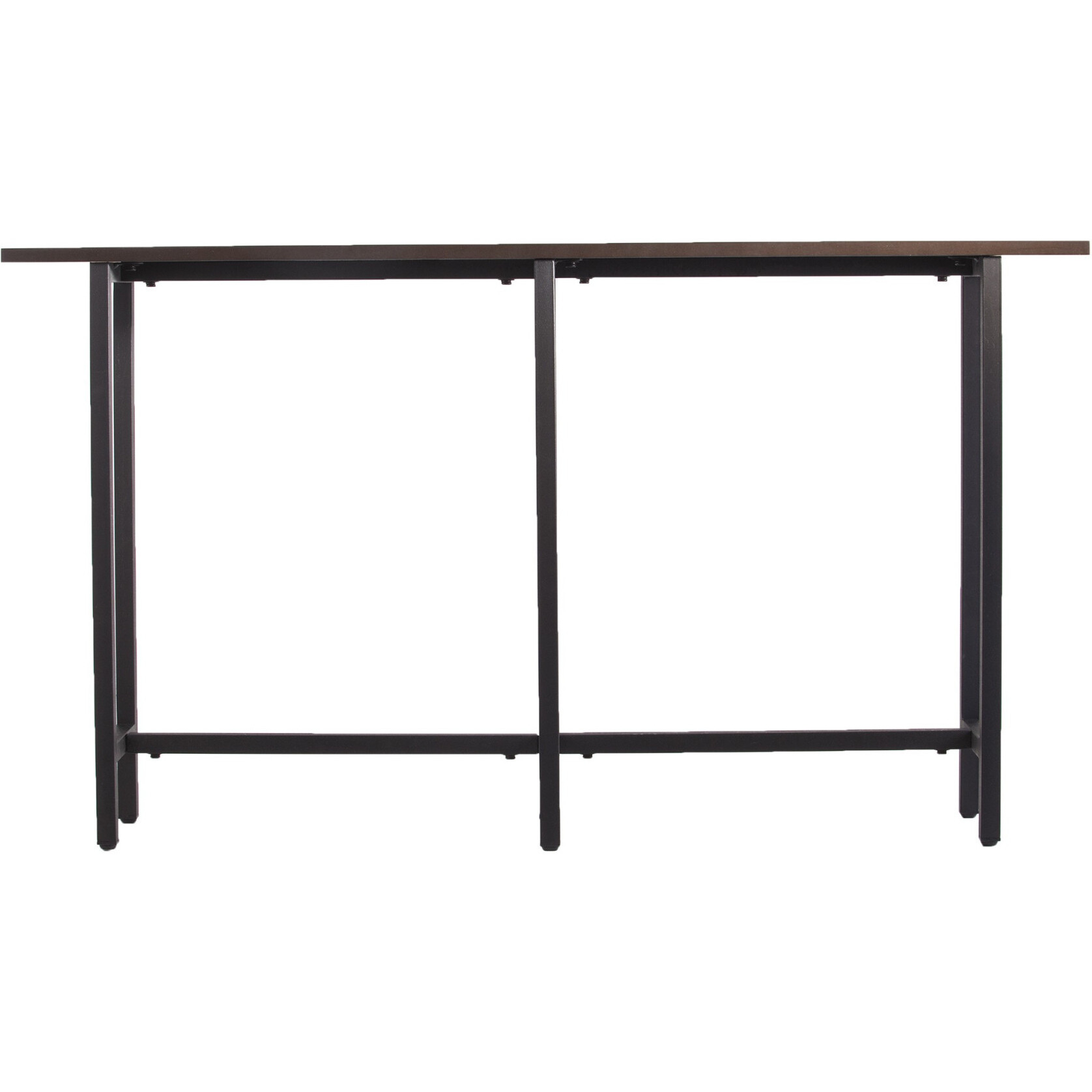54 Espresso And Black Frame Console Table