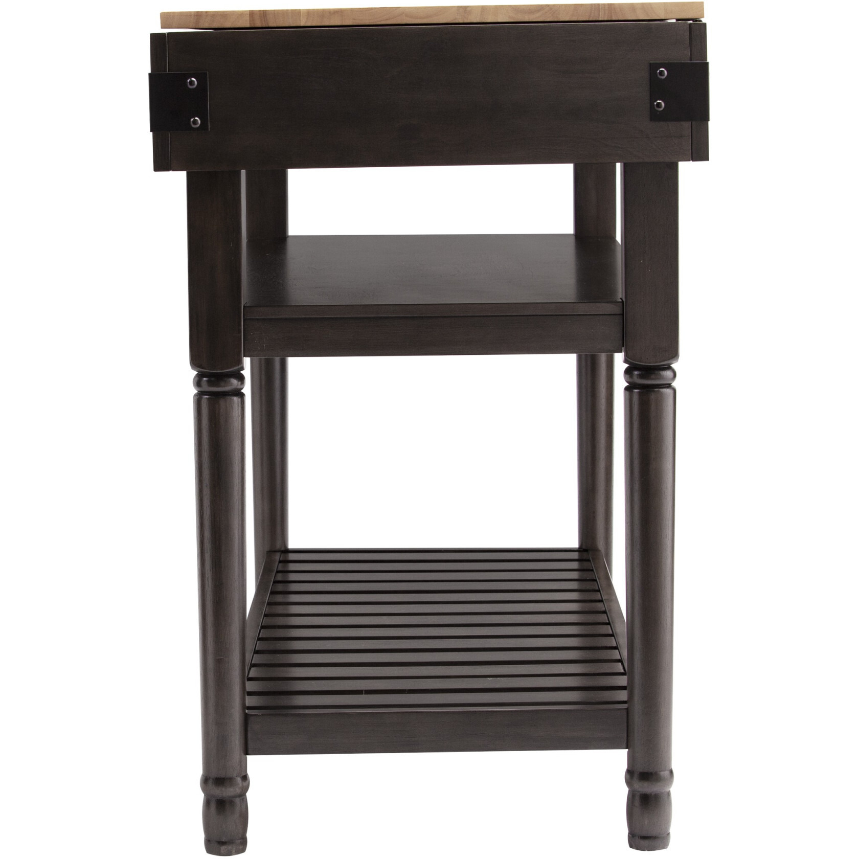 Brown And Natural 48 Kitchen Island With Storage