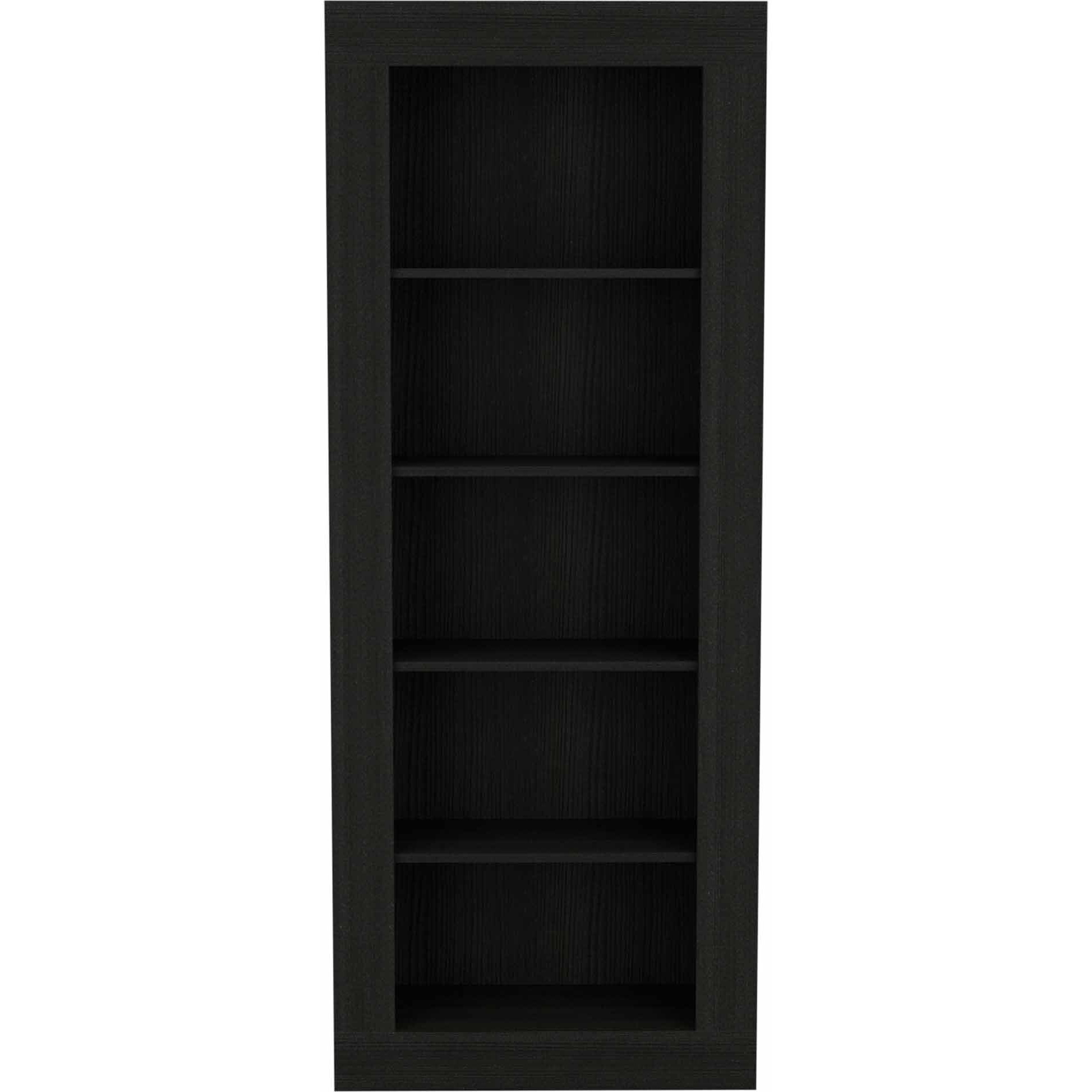 70 Black Wengue Five Tier Standard Bookcase