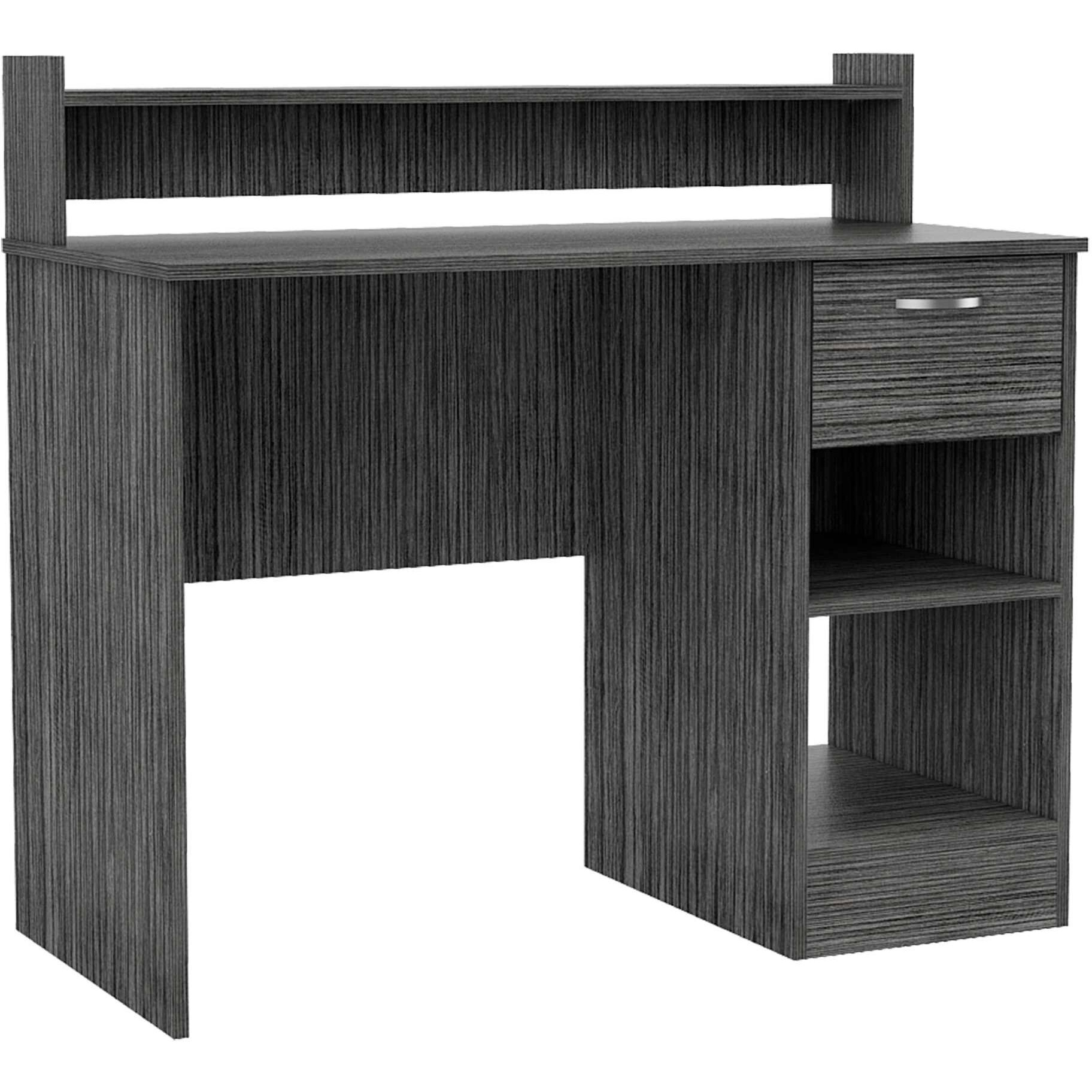 Luxin Smoky Oak Computer Desk