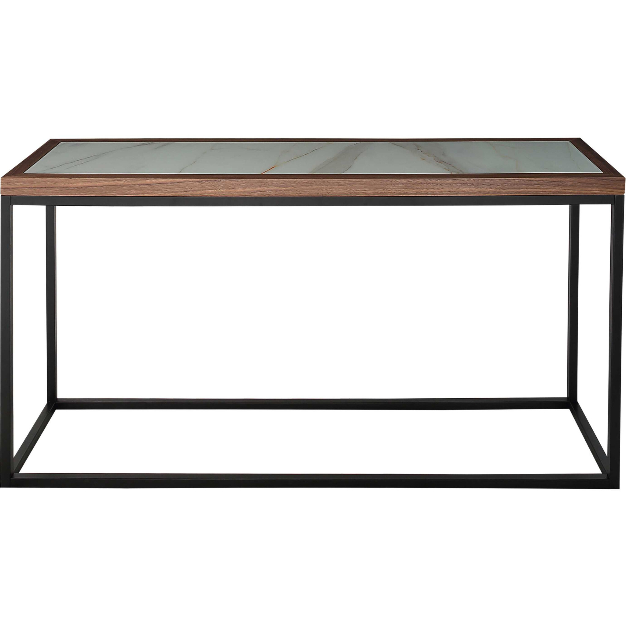 59 Brown And White And Black Glass Frame Console Table