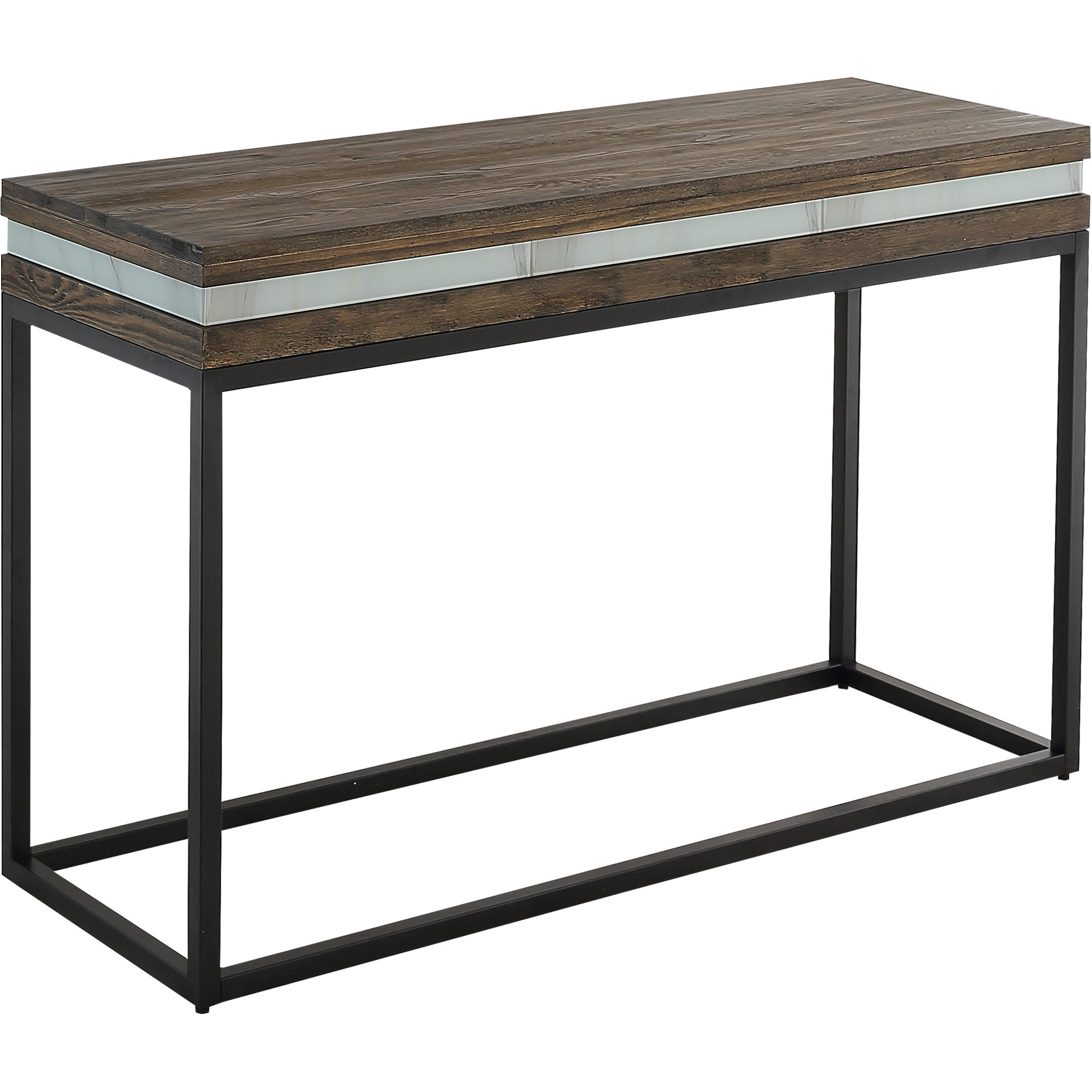 47 Brown And Black Frame Console Table