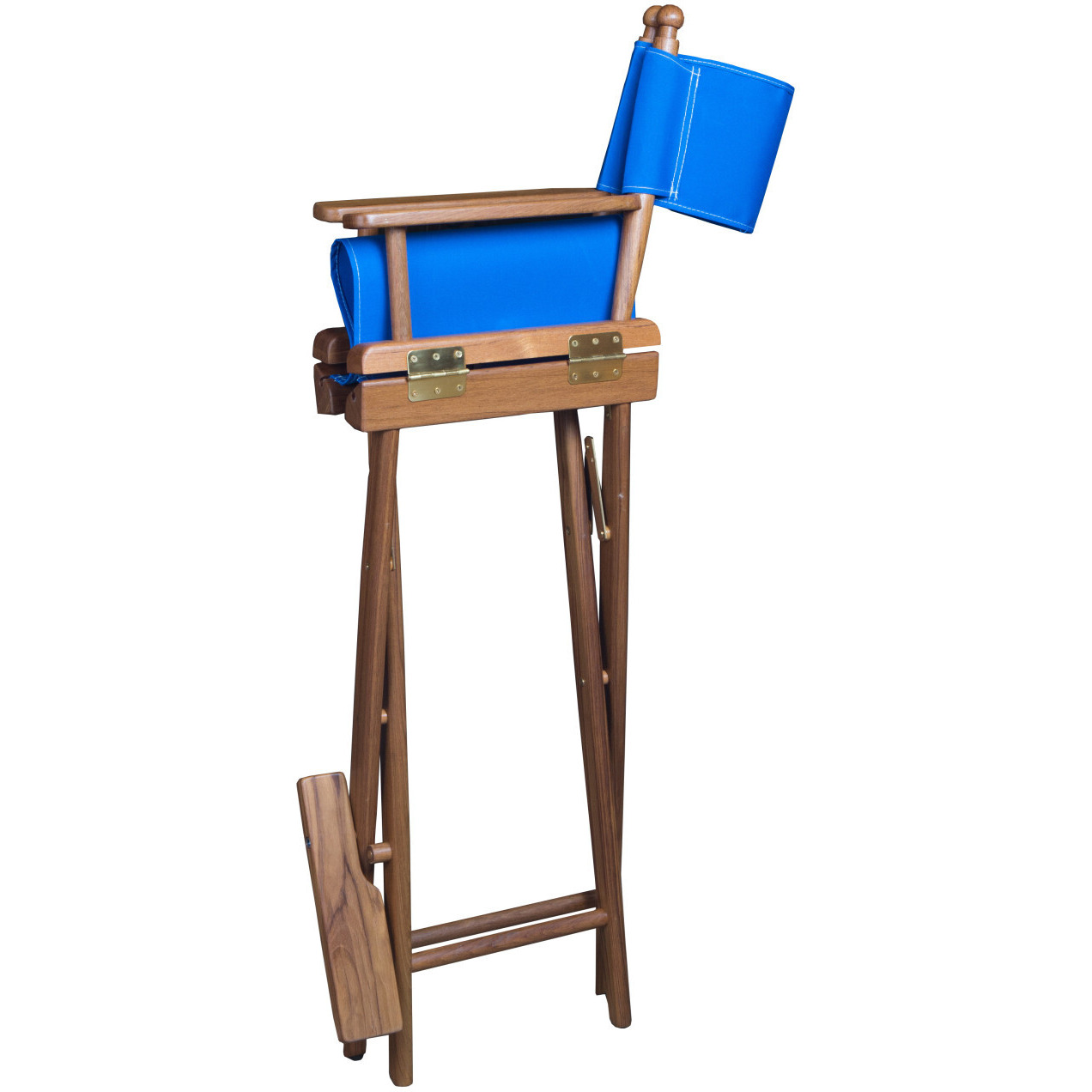 Blue And Brown Solid Wood Director Chair