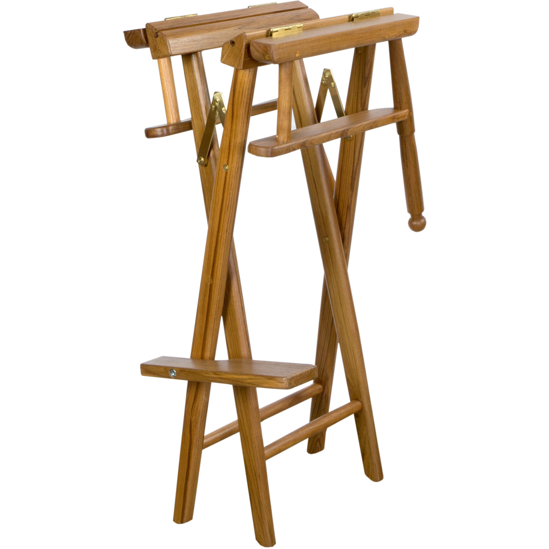 White And Brown Solid Wood Director Chair