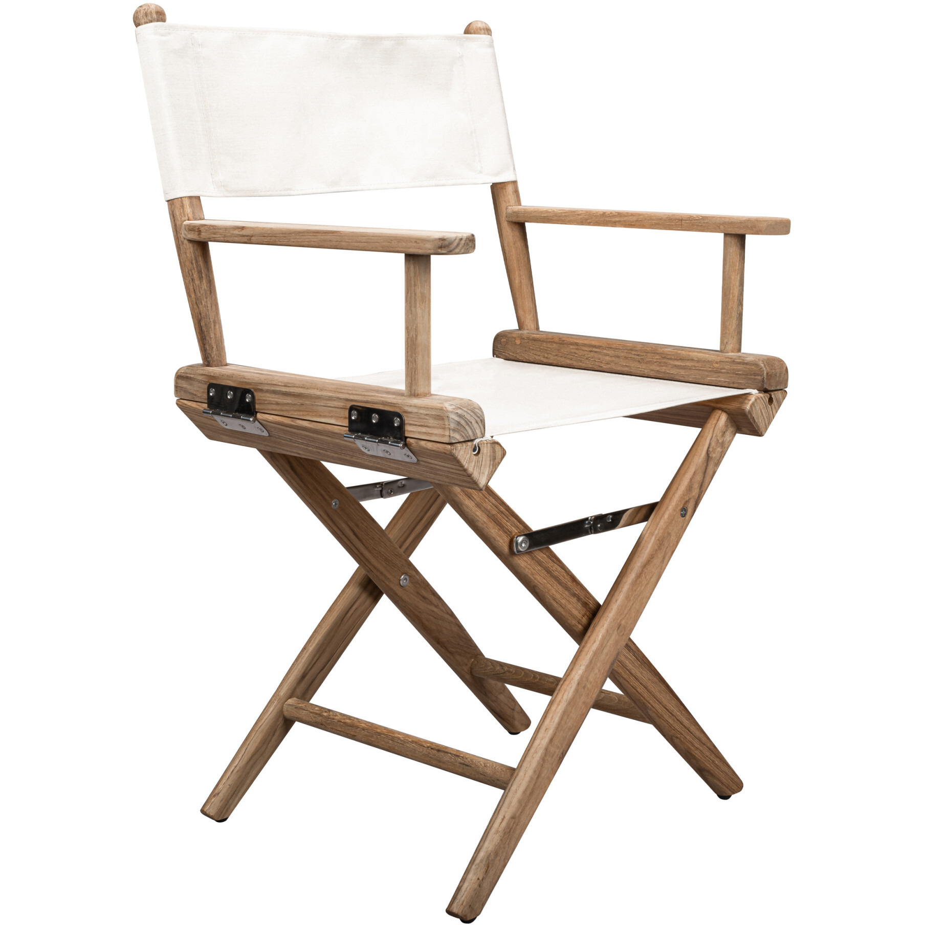 Brown And Ivory And Brown Solid Wood Director Chair