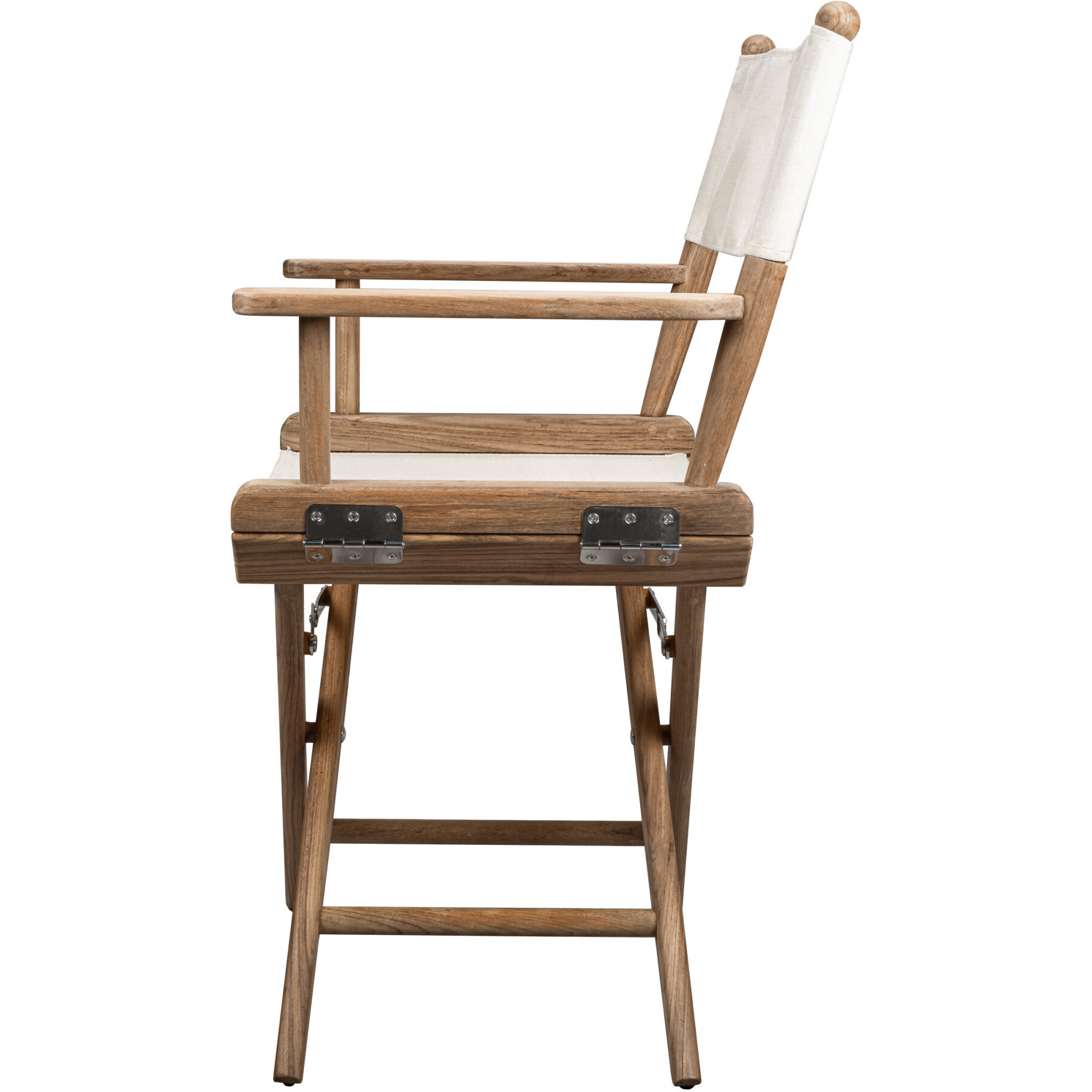Brown And Ivory And Brown Solid Wood Director Chair