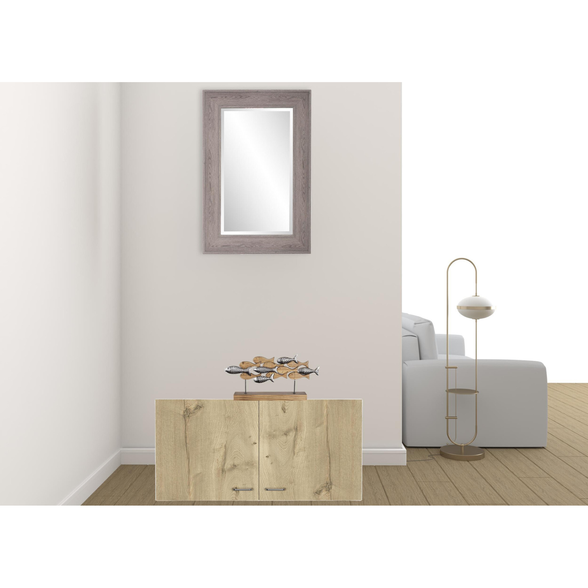 39 White And Light Oak Standard Accent Cabinet With One Shelf