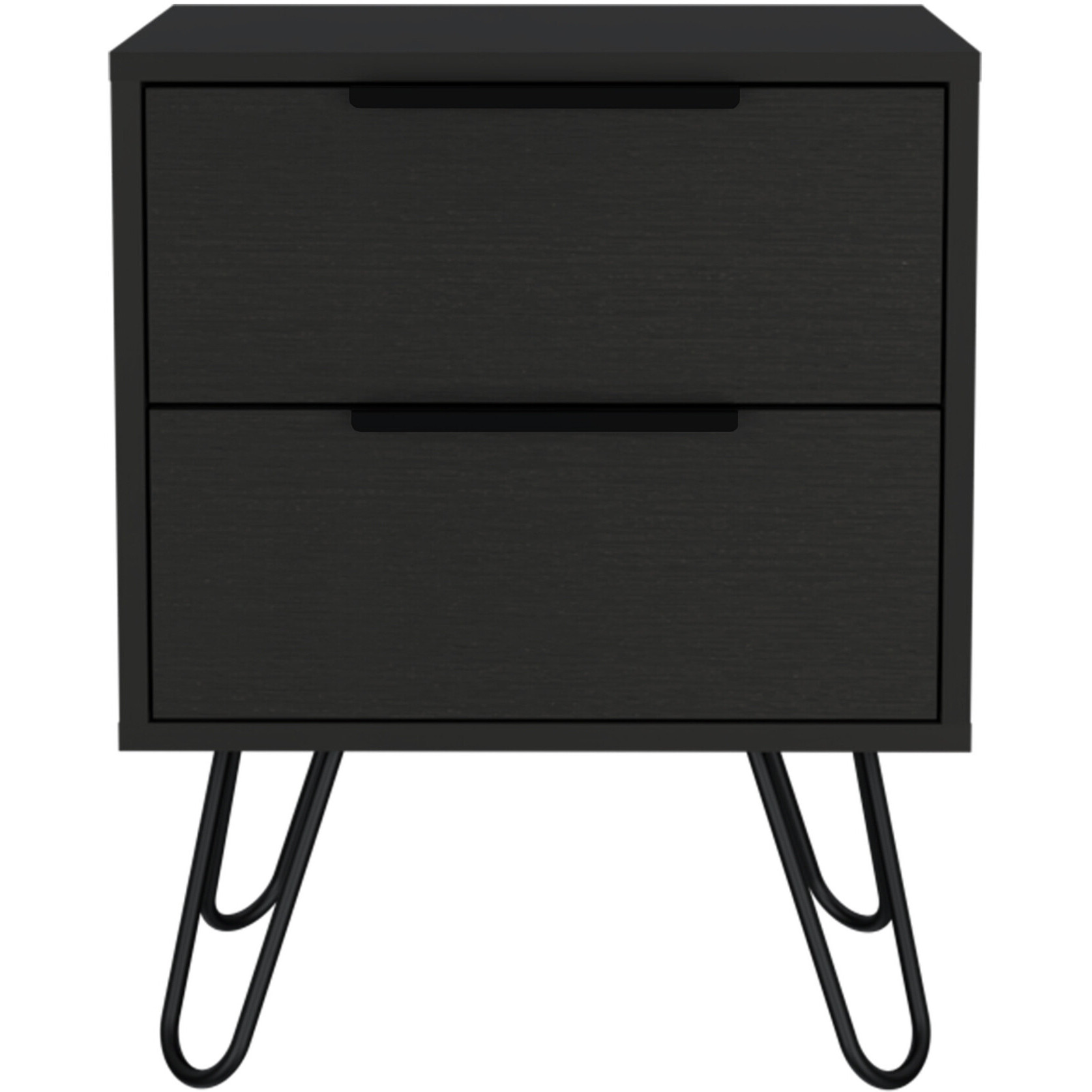 22 Black Wengue Two Drawer Nightstand