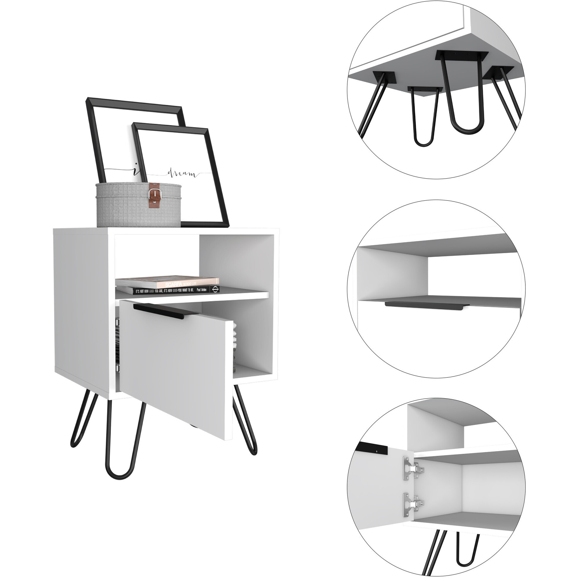 22 White Nightstand