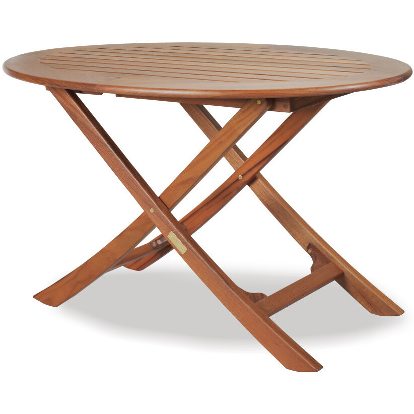 40 Brown Oval Solid Wood Folding Outdoor Side Table