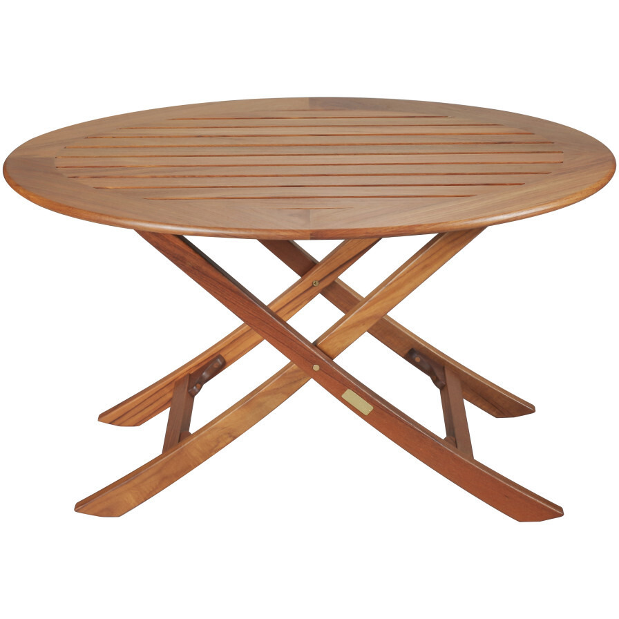 40 Brown Oval Solid Wood Folding Outdoor Side Table
