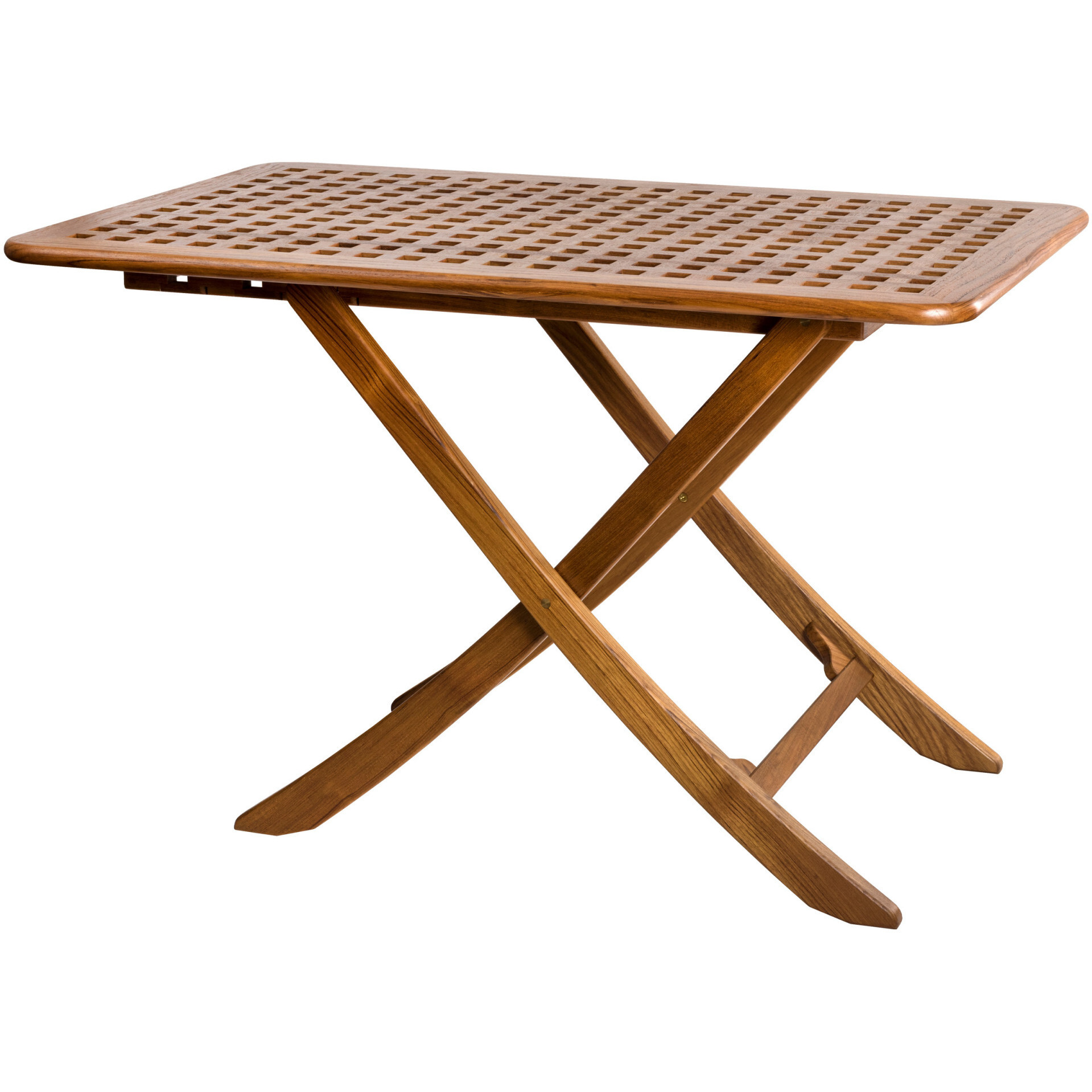 43 Brown Solid Wood Folding Outdoor Side Table