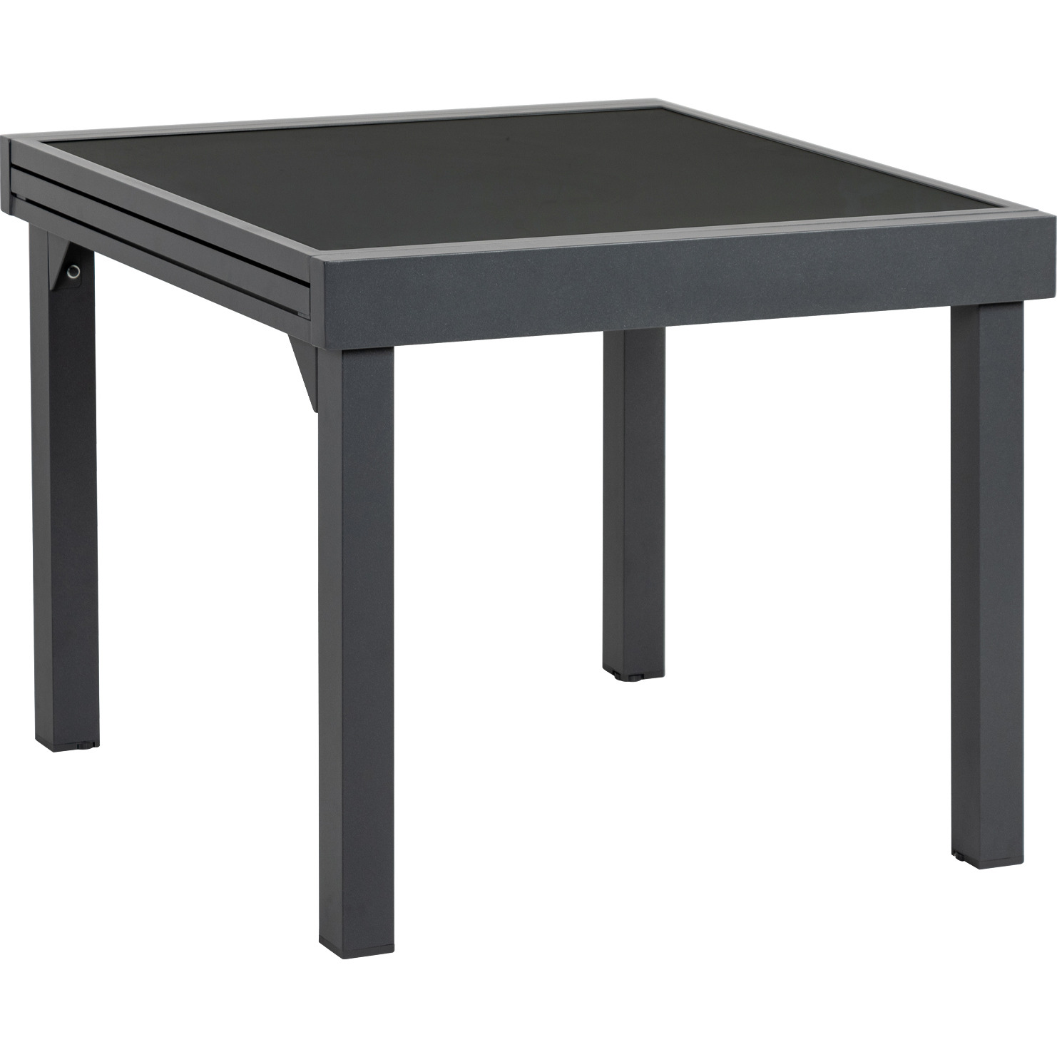 35 Gray Square Metal Extendable Outdoor Side Table