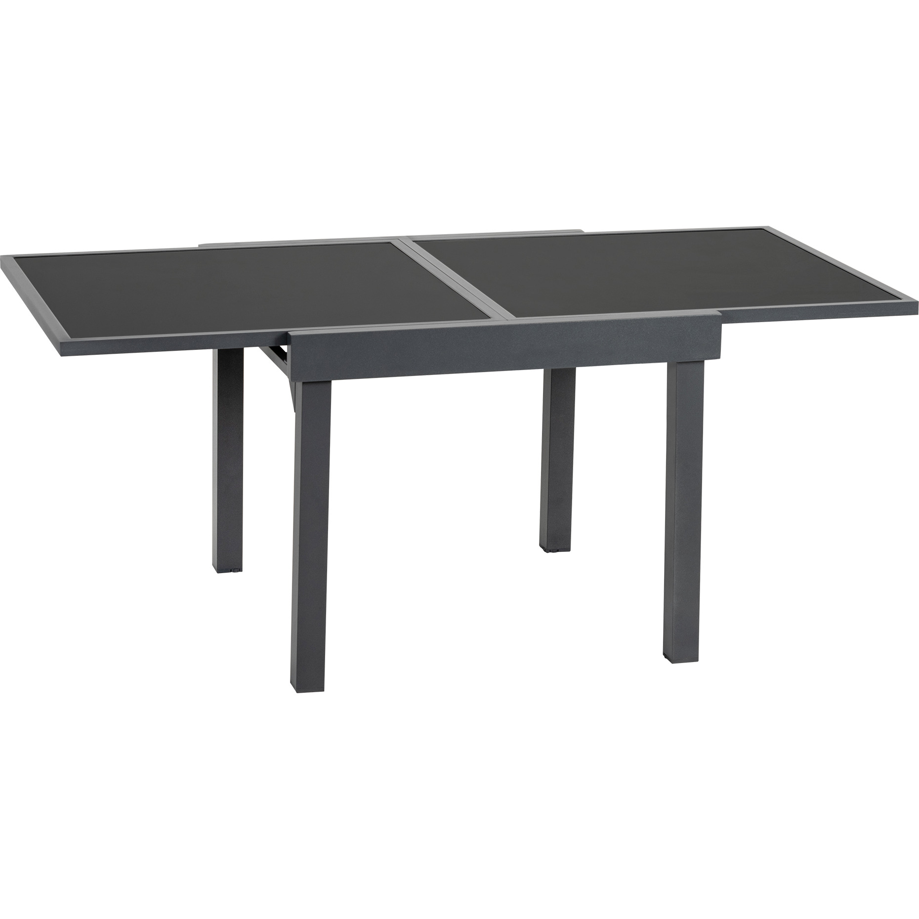 35 Gray Square Metal Extendable Outdoor Side Table