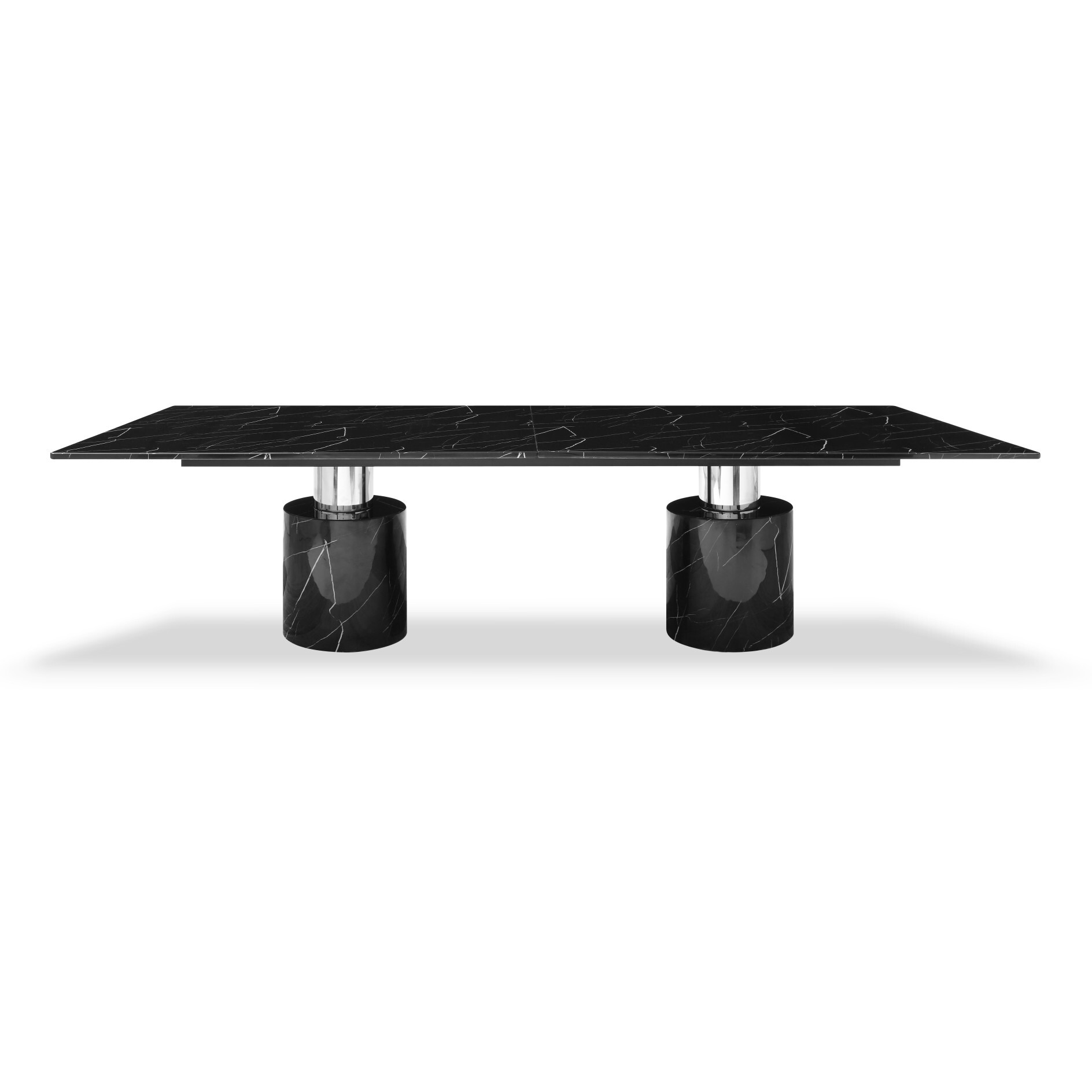 180 Black Marble Dining Table
