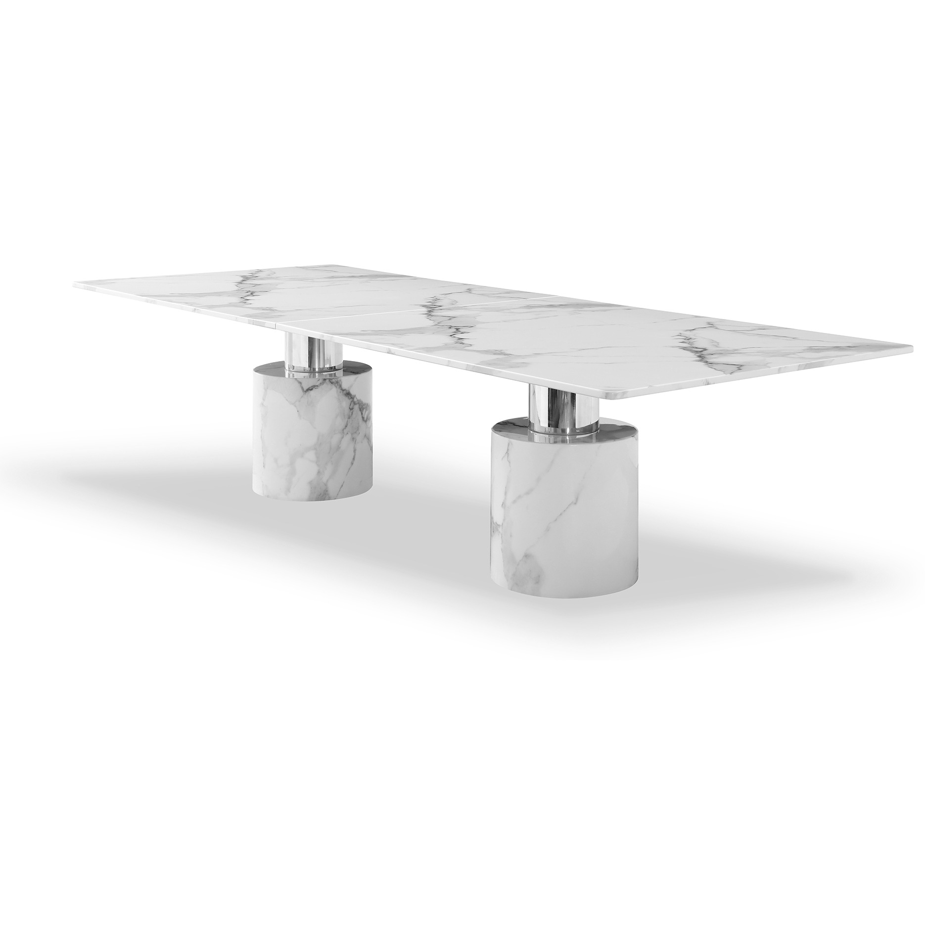 180 White Marble Dining Table