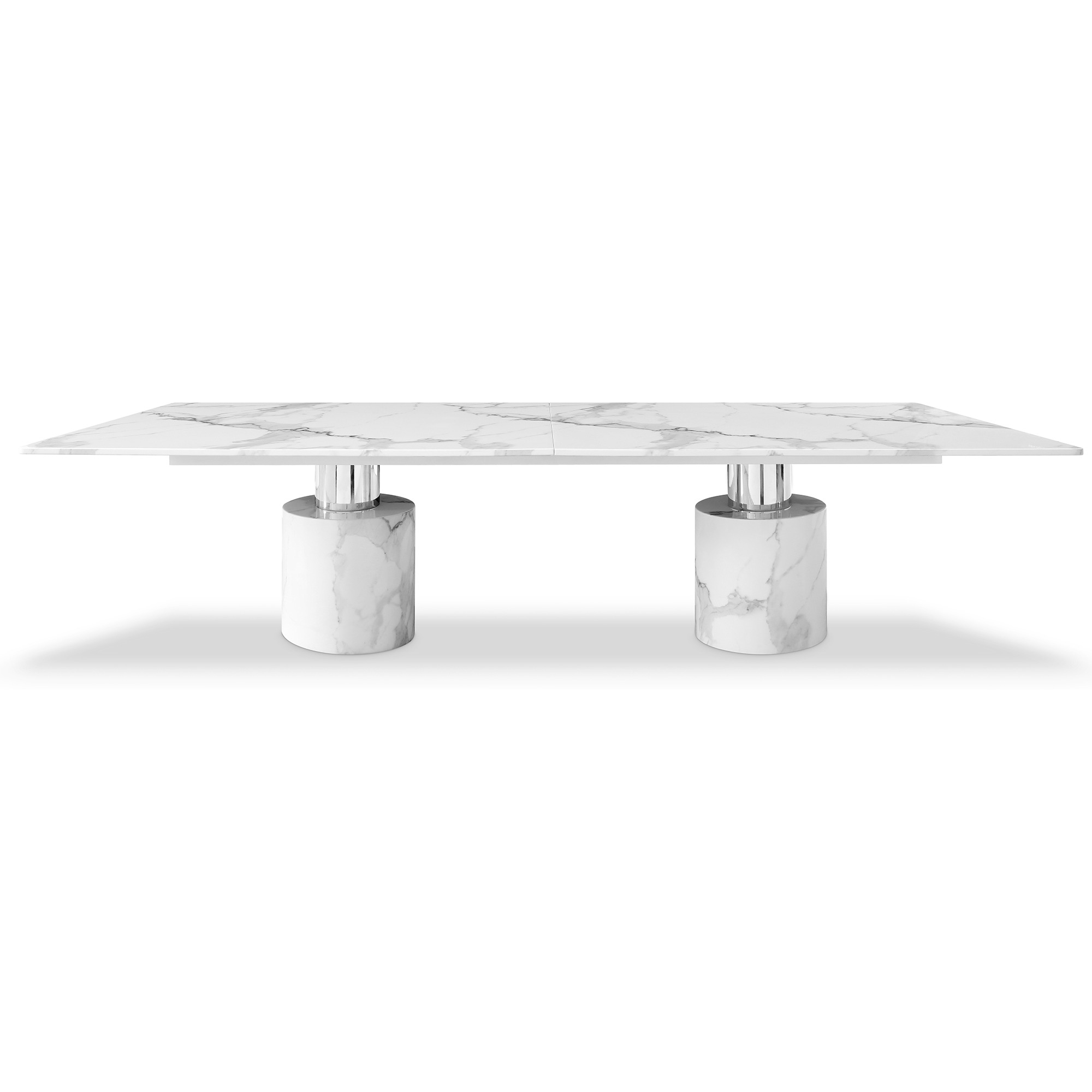 180 White Marble Dining Table