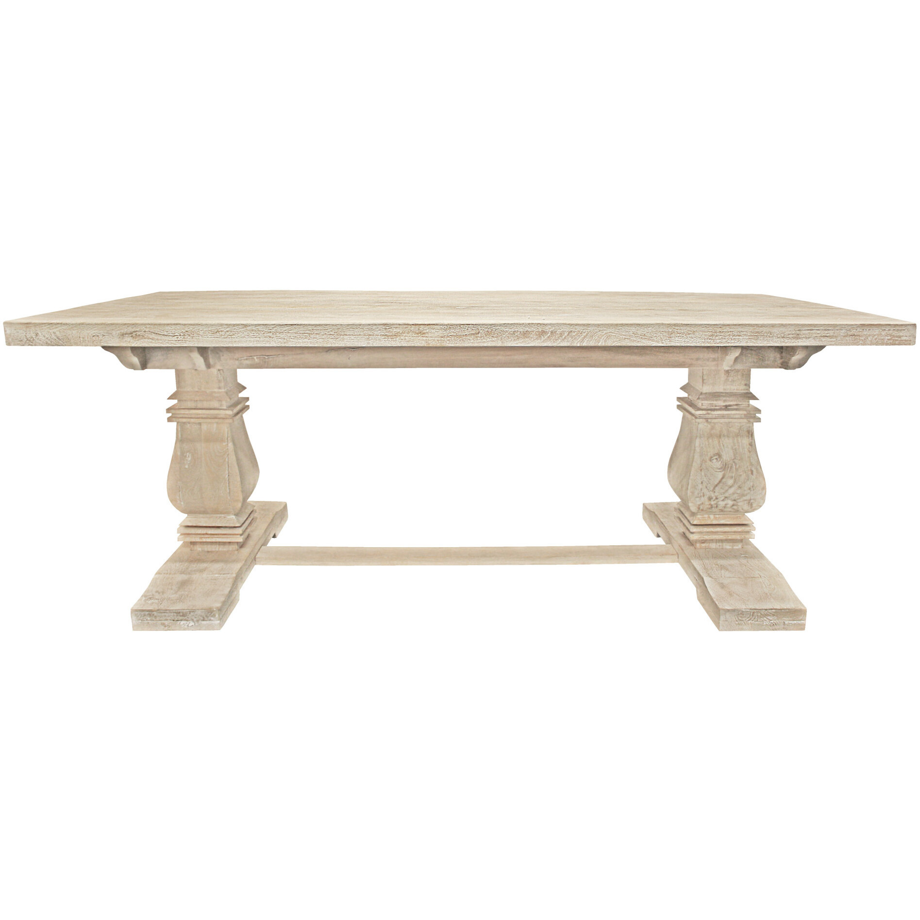 81 Light Brown Rectangular Solid Wood Dining Table