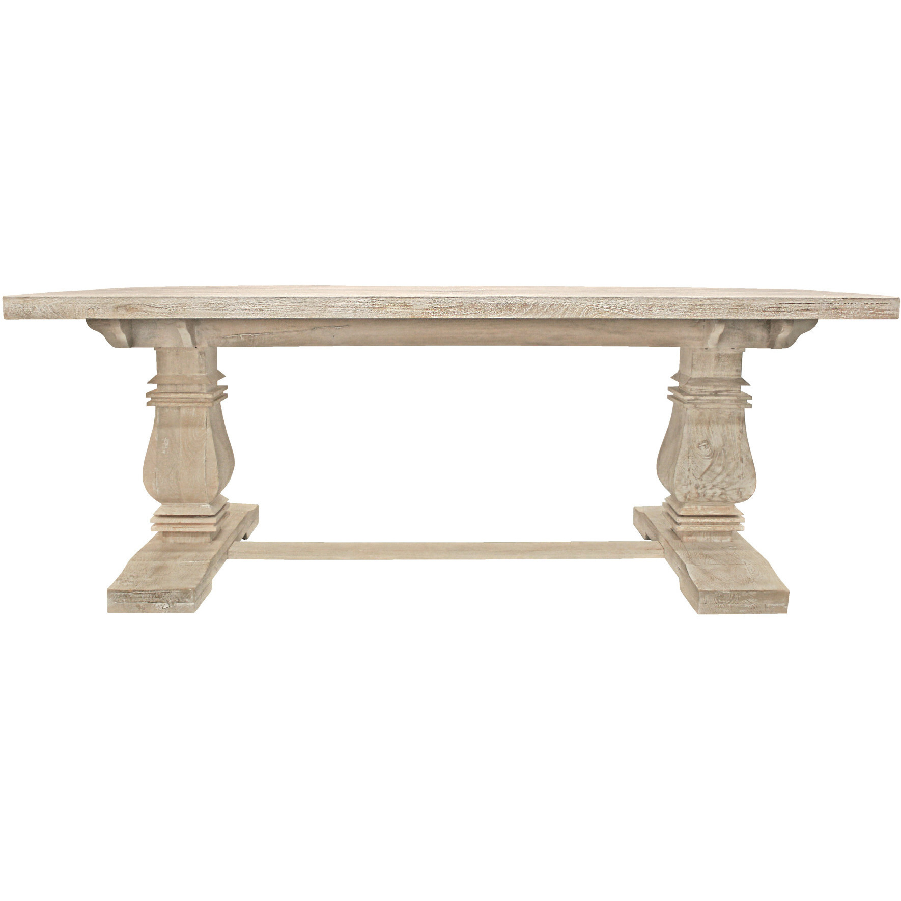 81 Light Brown Rectangular Solid Wood Dining Table