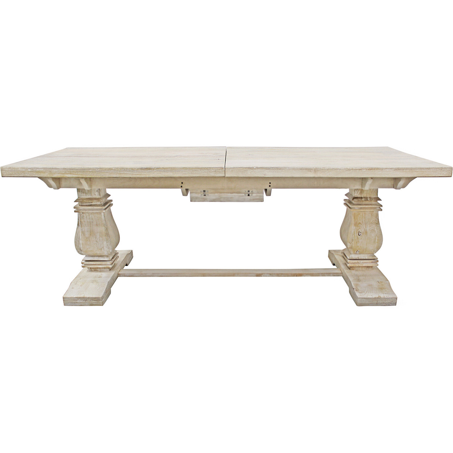 90 Light Brown Rectangular Solid Wood Butterfly Leaf Dining Table
