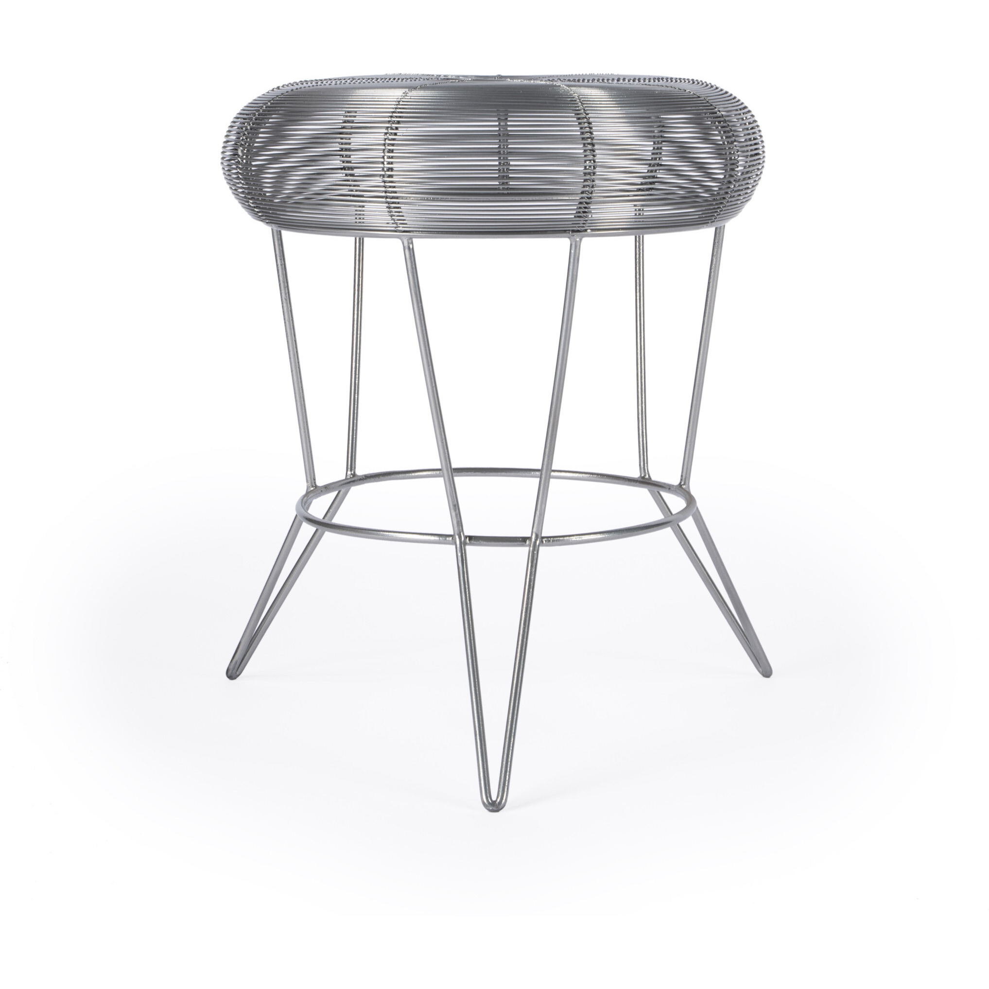 18 Silver Wire Round End Table