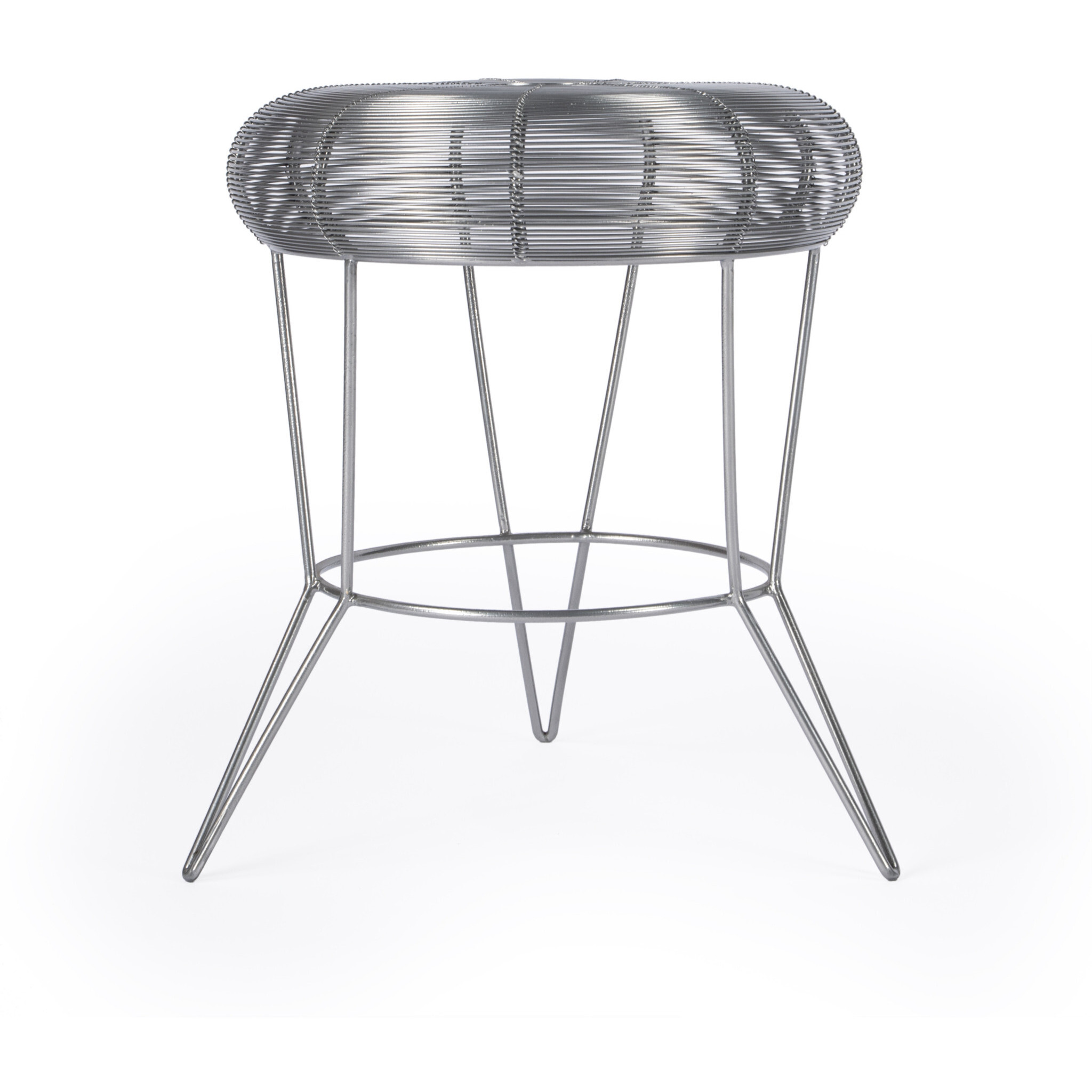 18 Silver Wire Round End Table